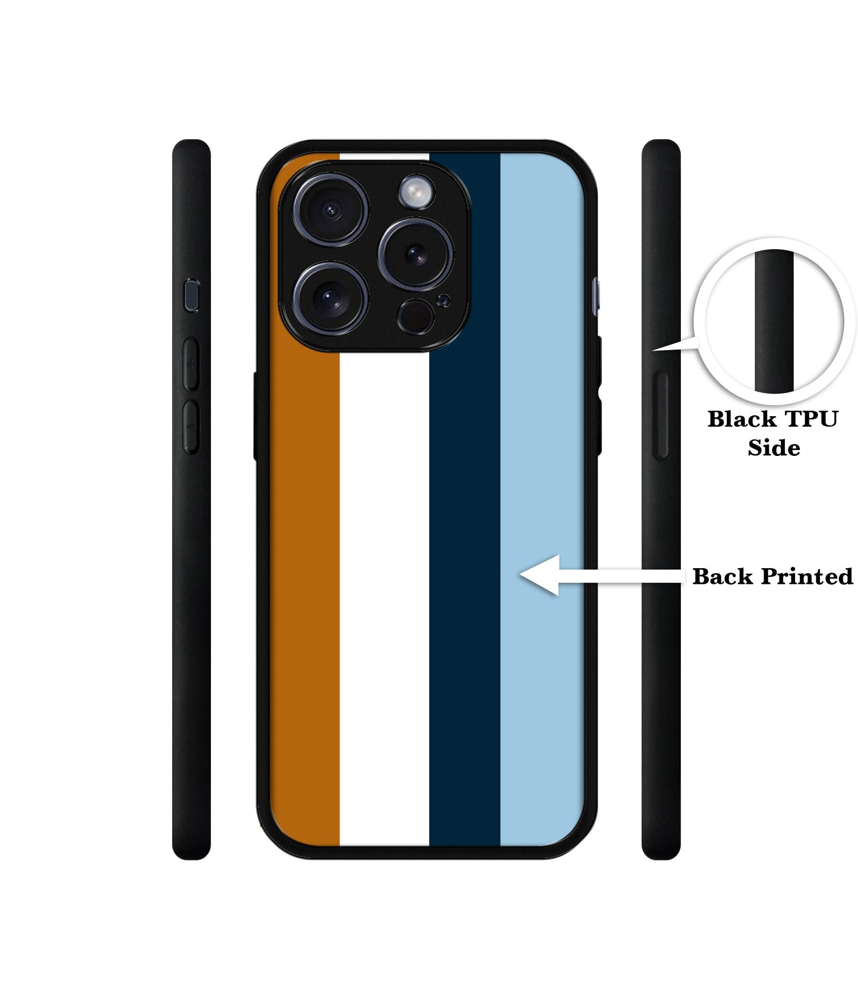 Color Stripes Designer 2D Printed Back Case Cover for Apple iPhone 15 Pro