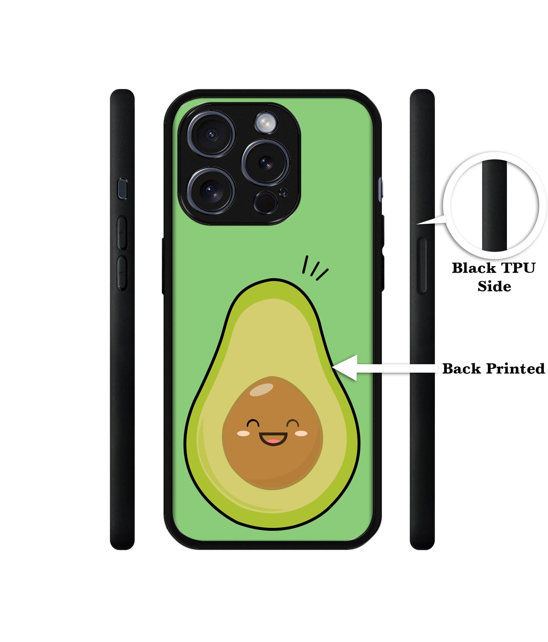 Avocados Designer 2D Printed Back Case Cover for Apple iPhone 15 Pro