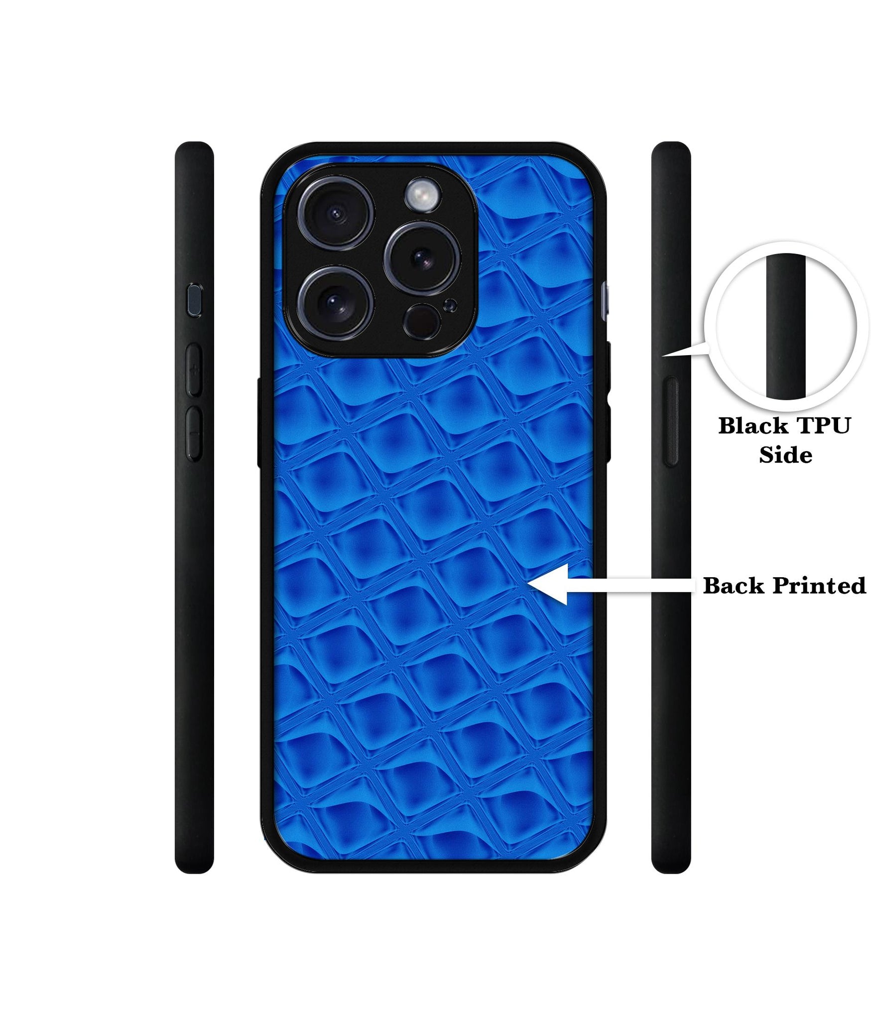 Blue Diamond Designer 2D Printed Back Case Cover for Apple iPhone 15 Pro