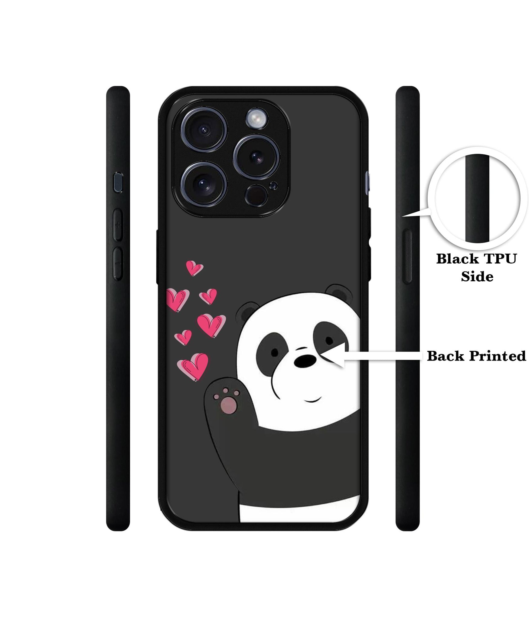 Love Panda Designer 2D Printed Back Case Cover for Apple iPhone 15 Pro