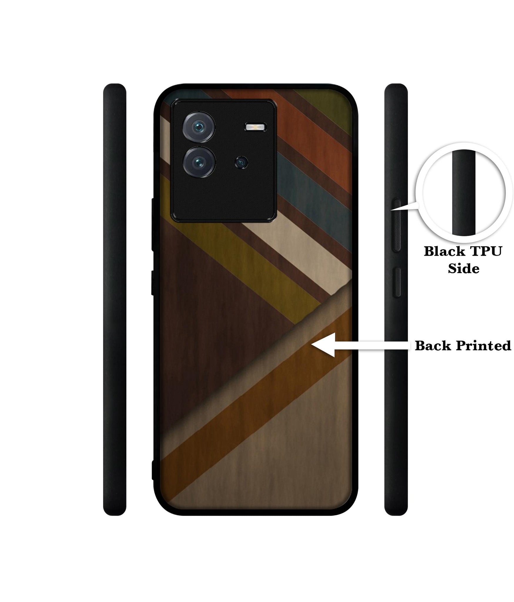 Colorful Wooden Pattern Designer 2D Printed Back Case Cover for iQOO Neo 6 5G