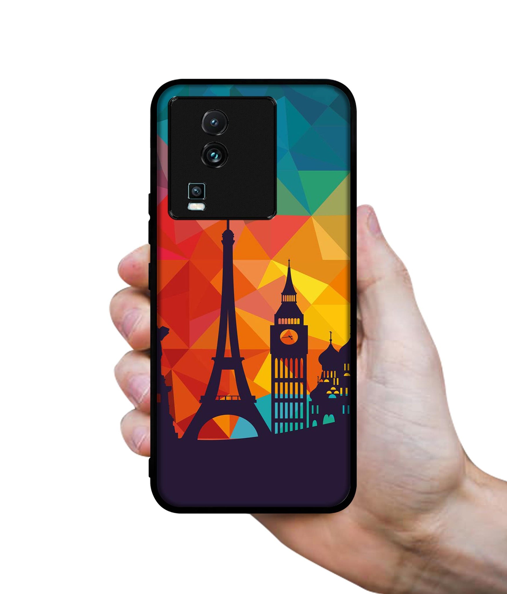 Colored Paris Designer 2D Printed Back Case Cover for iQOO Neo 7 5G / Neo 7 Pro 5G