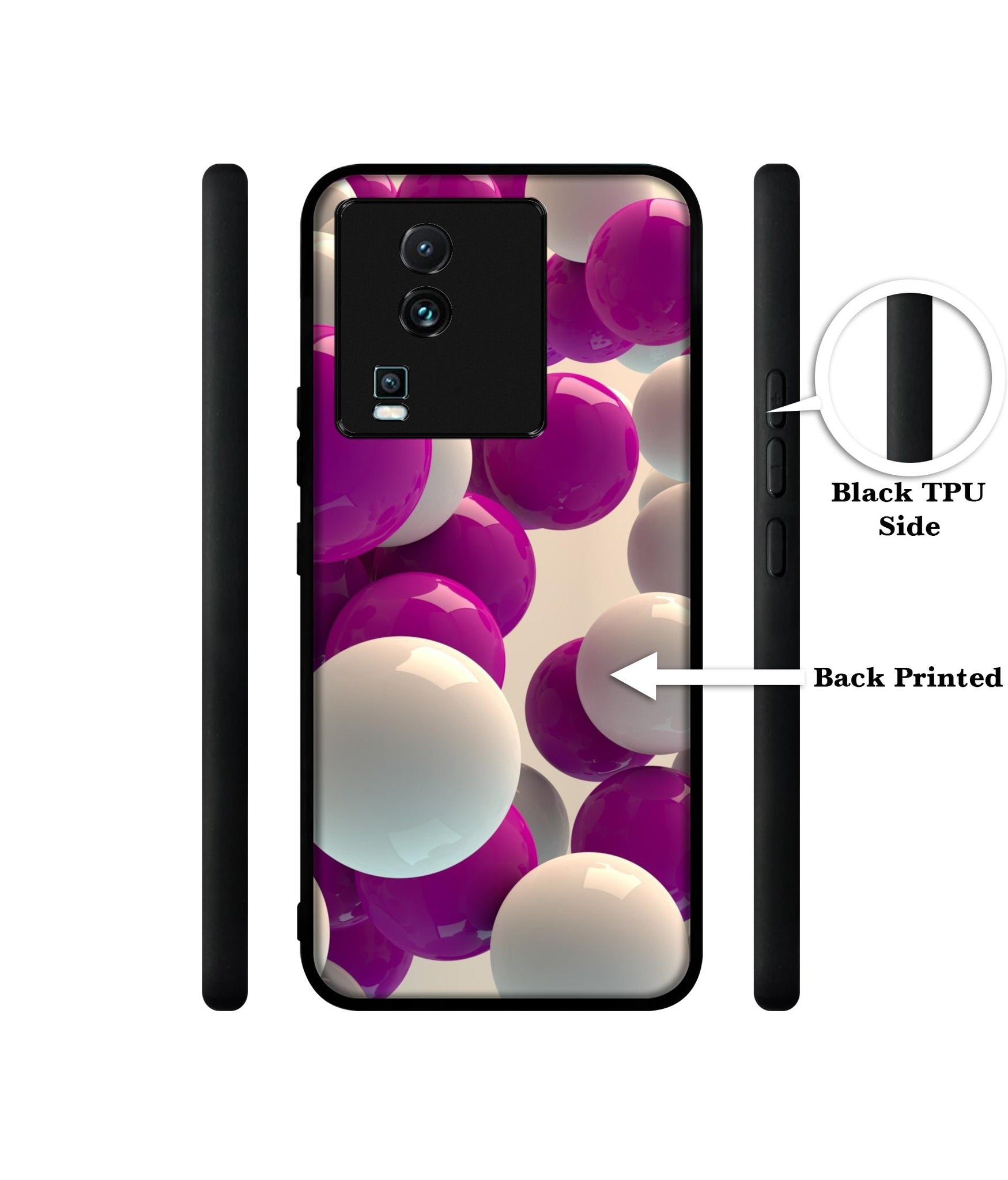 3D Balloons Designer 2D Printed Back Case Cover for iQOO Neo 7 5G / Neo 7 Pro 5G