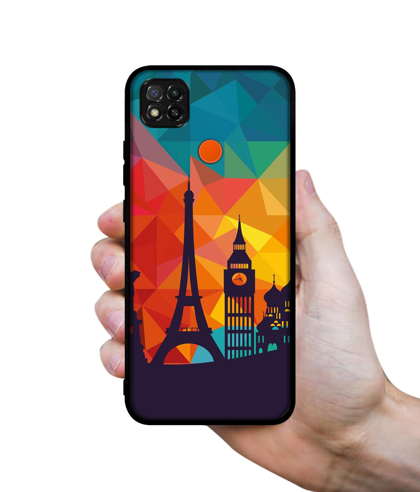 Colored Paris Designer 2D Printed Back Case Cover for Mi Redmi 9 / 9C / 9 Activ / Poco C31 / C3