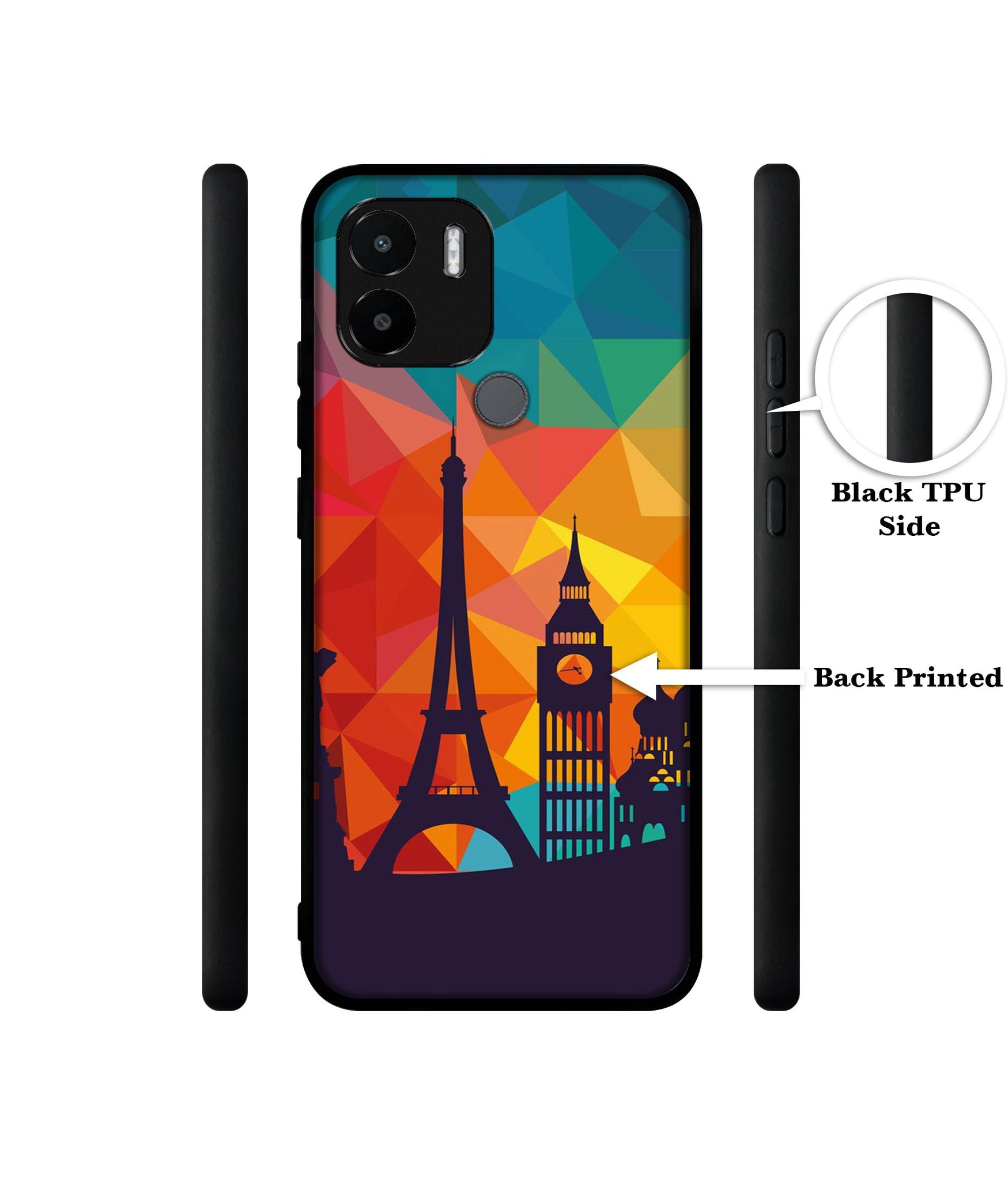 Colored Paris Designer 2D Printed Back Case Cover for Mi Redmi A1 Plus 4G / A2 Plus 4G / Poco C50 4G / C51 4G