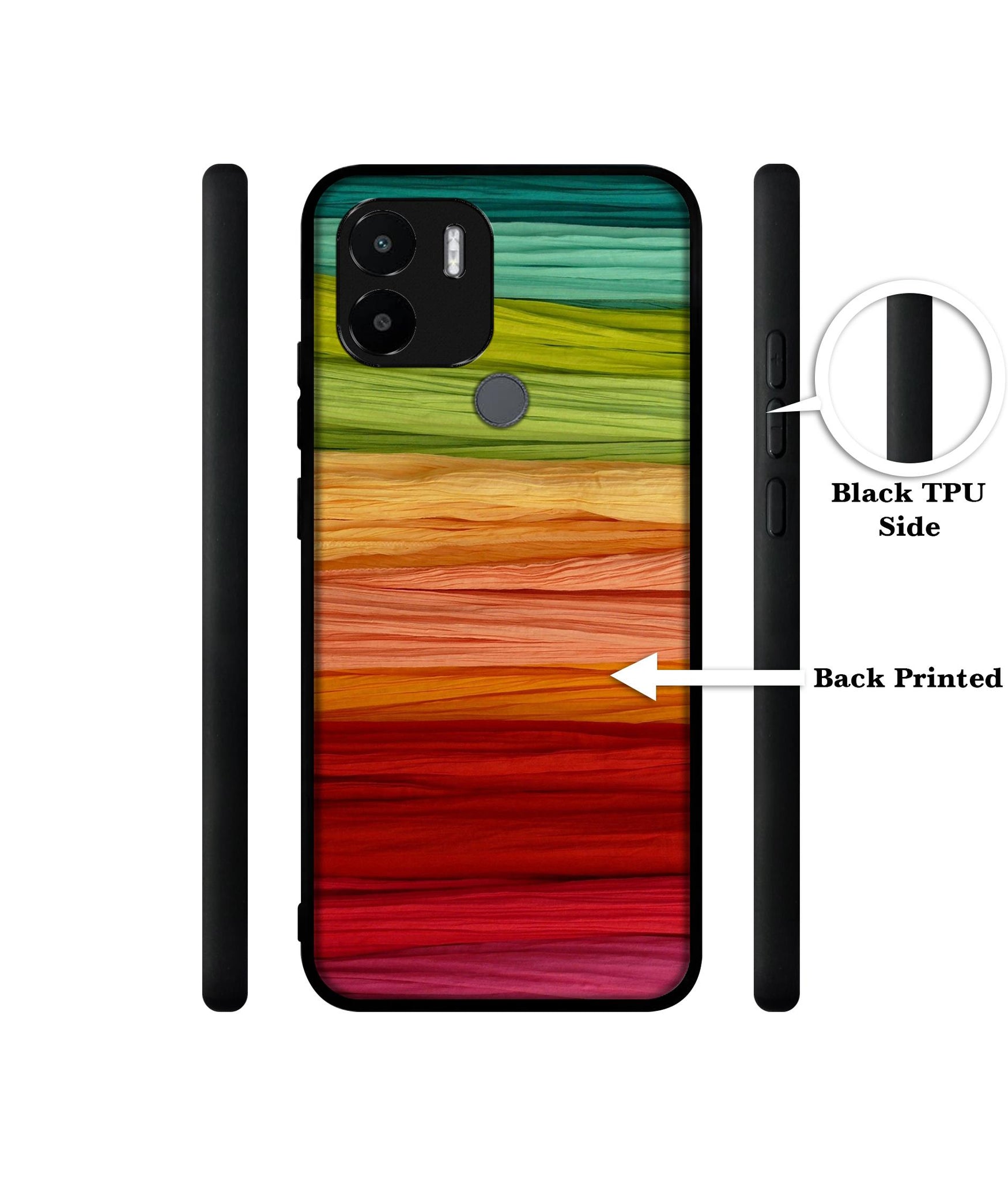 Colorful Thread Designer 2D Printed Back Case Cover for Mi Redmi A1 Plus 4G / A2 Plus 4G / Poco C50 4G / C51 4G