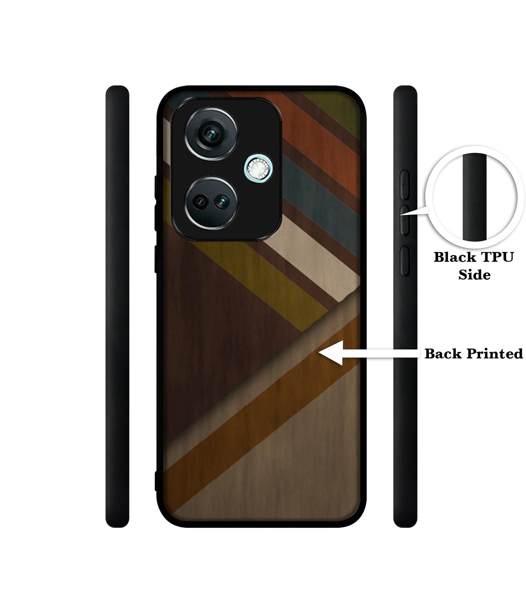 Colorful Wooden Pattern Designer 2D Printed Back Case Cover for OnePlus Nord CE 3 5G