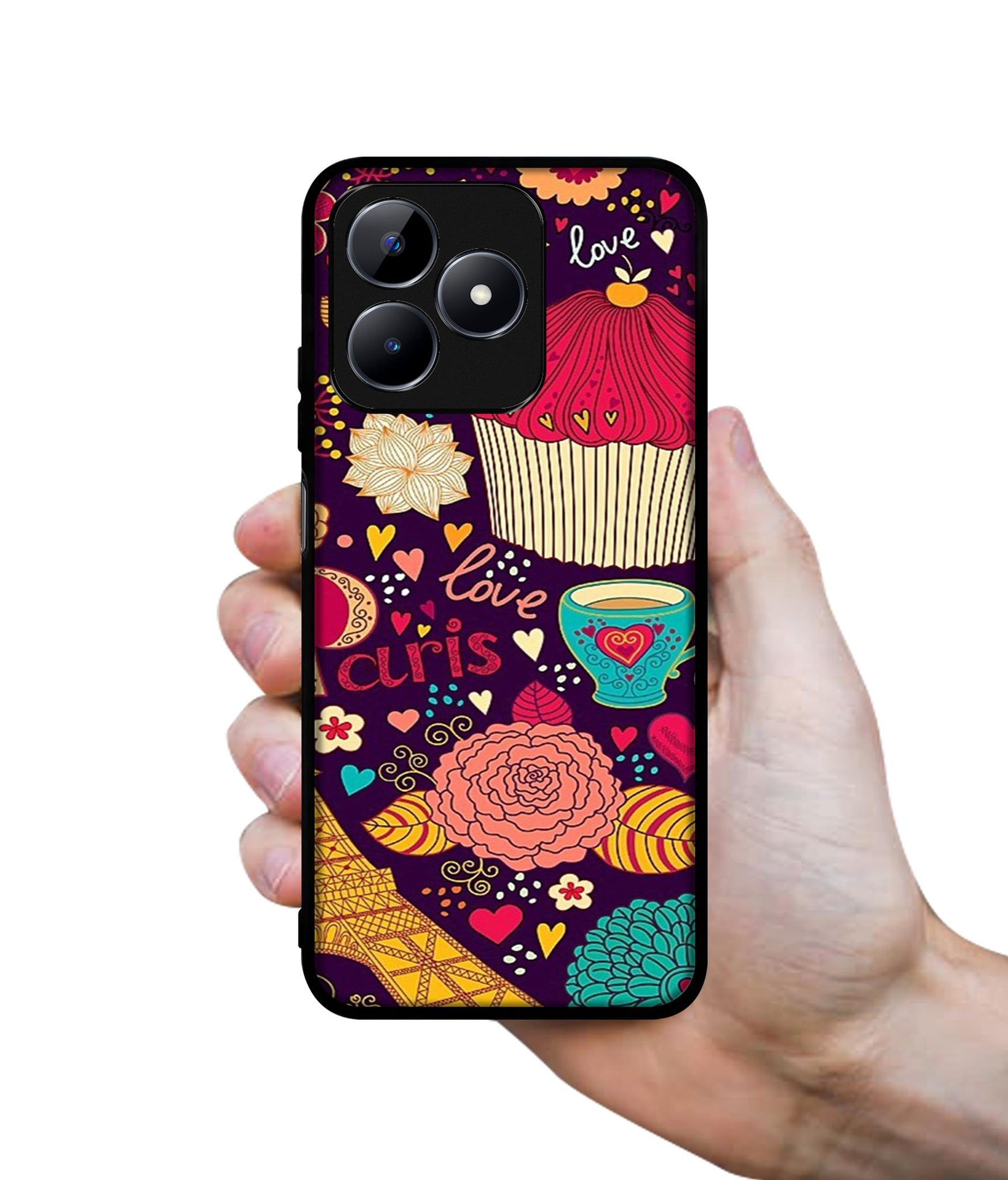 Paris Flower Love Designer 2D Printed Back Case Cover for Realme C53 4G / C51 4G / Narzo N53 4G