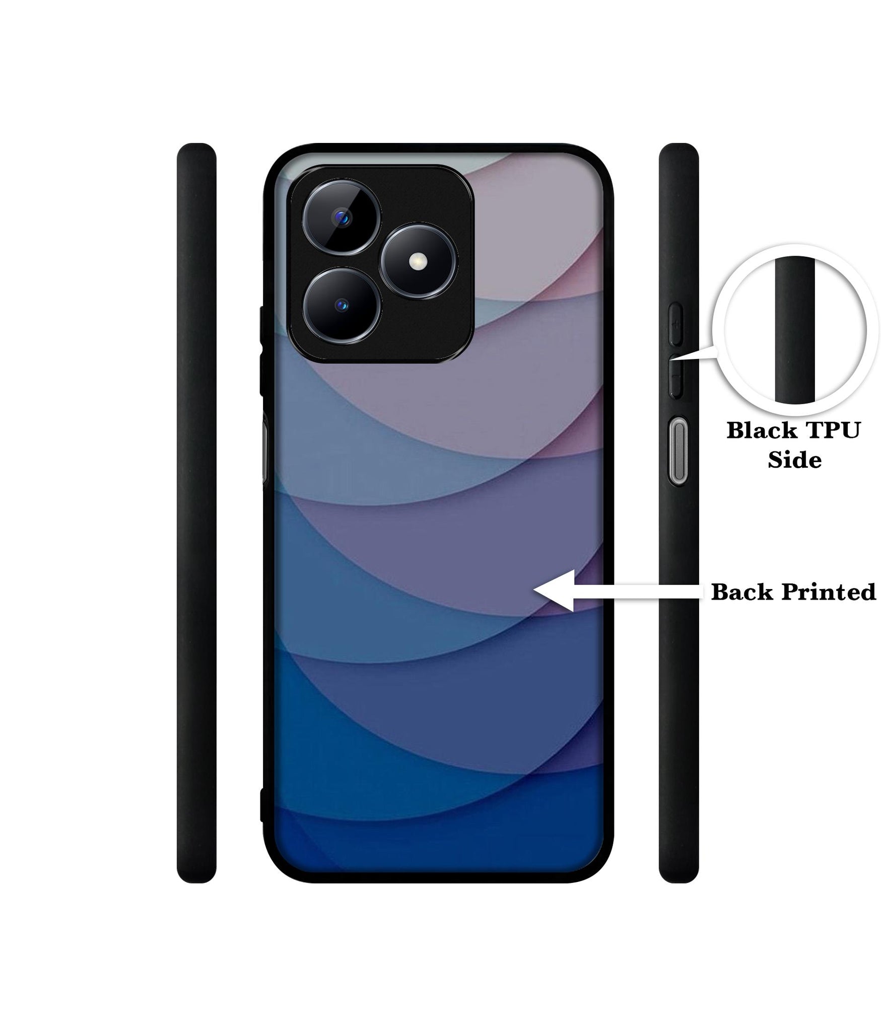 Waves Pattern Print Designer 2D Printed Back Case Cover for Realme C53 4G / C51 4G / Narzo N53 4G