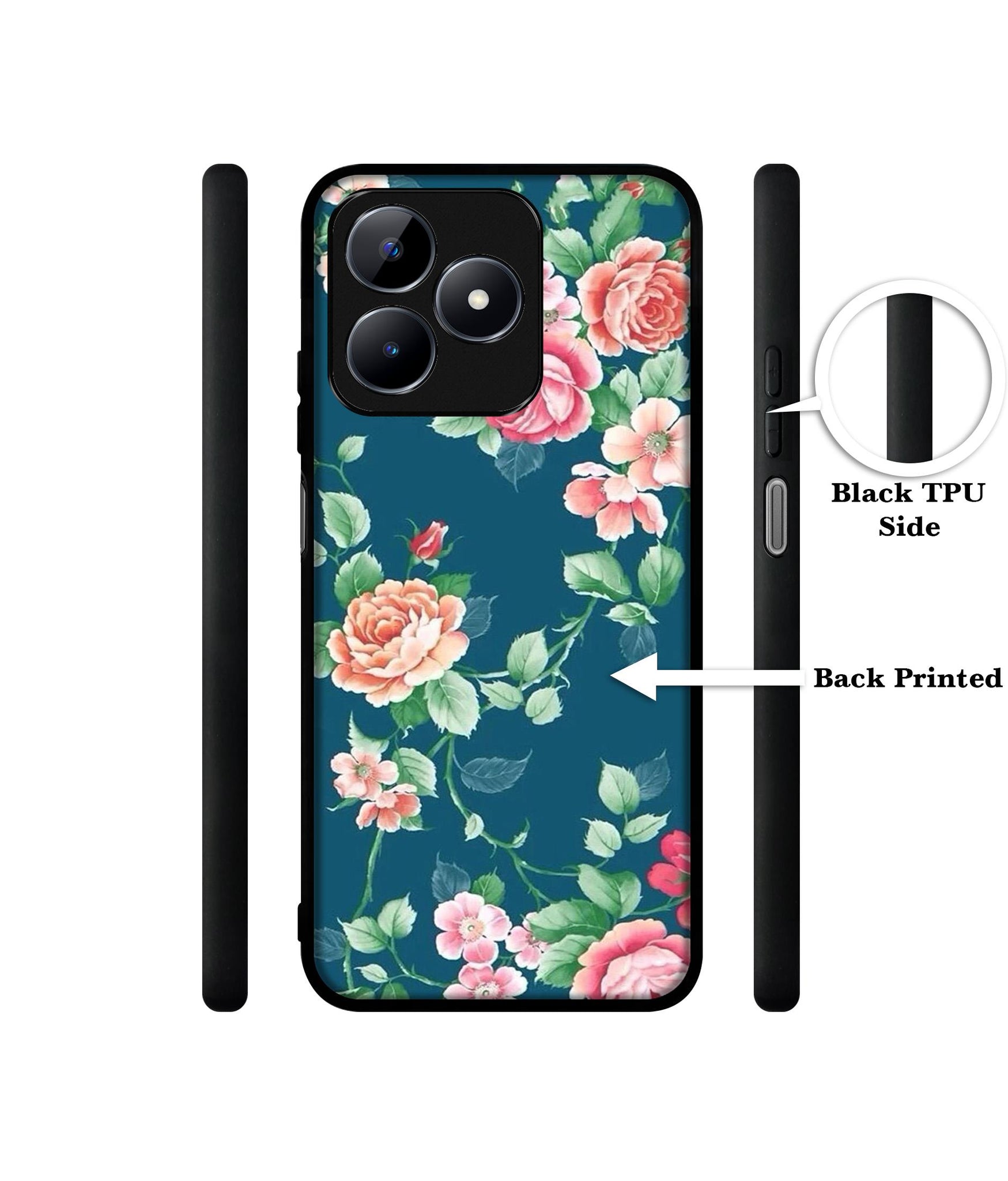 Vintage Floral Designer 2D Printed Back Case Cover for Realme C53 4G / C51 4G / Narzo N53 4G