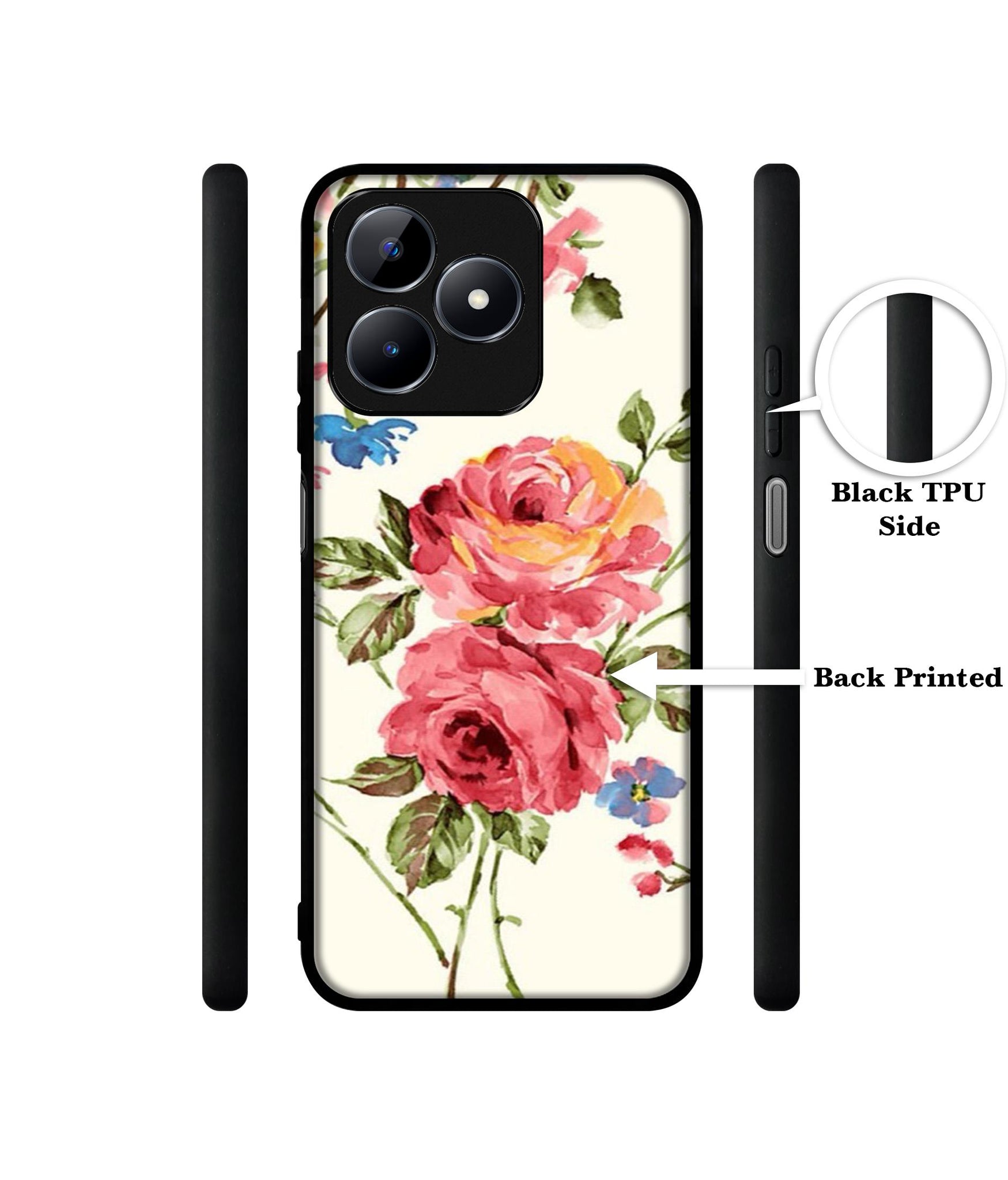 Vintage Painting Flower Designer 2D Printed Back Case Cover for Realme C53 4G / C51 4G / Narzo N53 4G