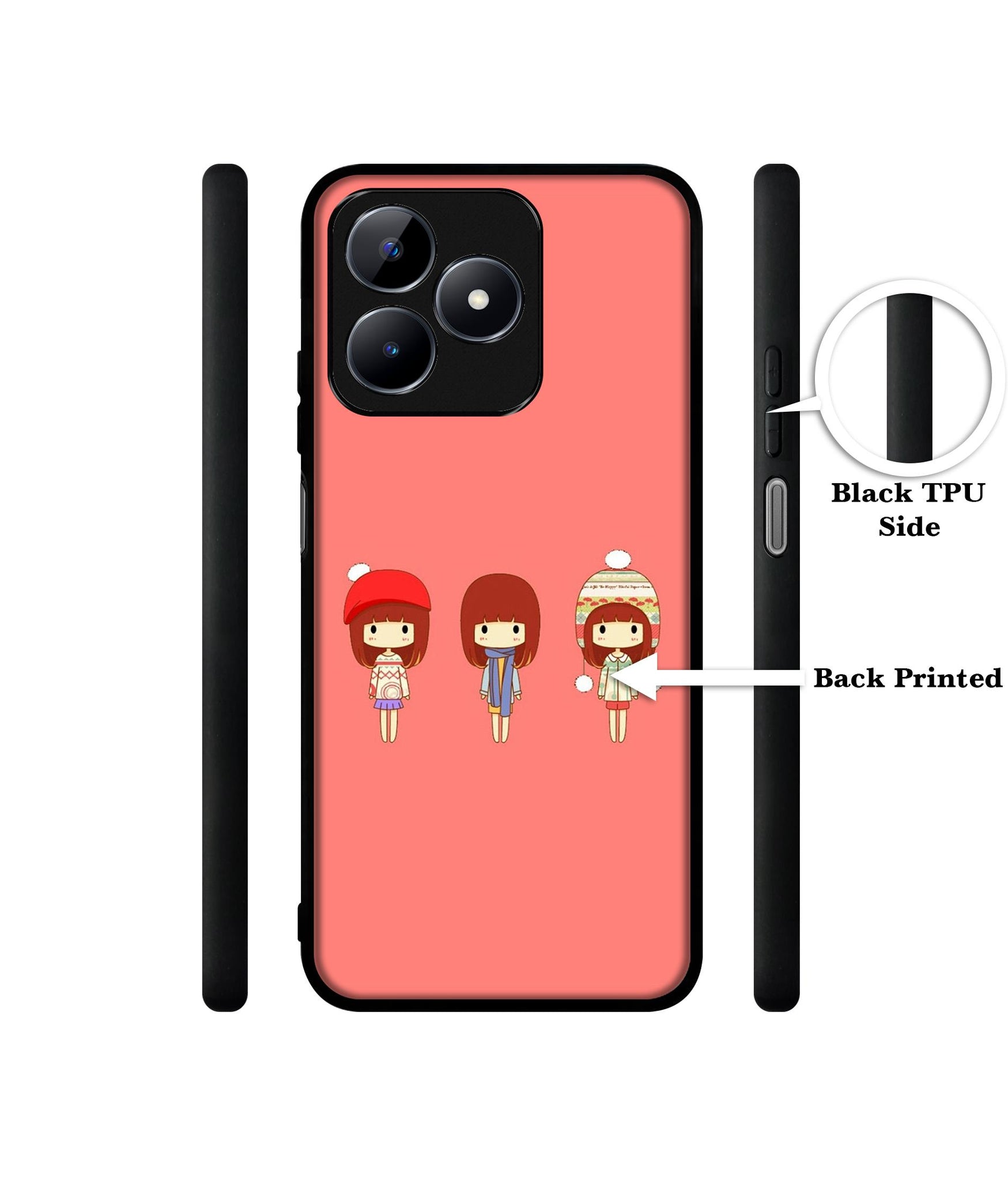 Cute Girls Designer 2D Printed Back Case Cover for Realme C53 4G / C51 4G / Narzo N53 4G