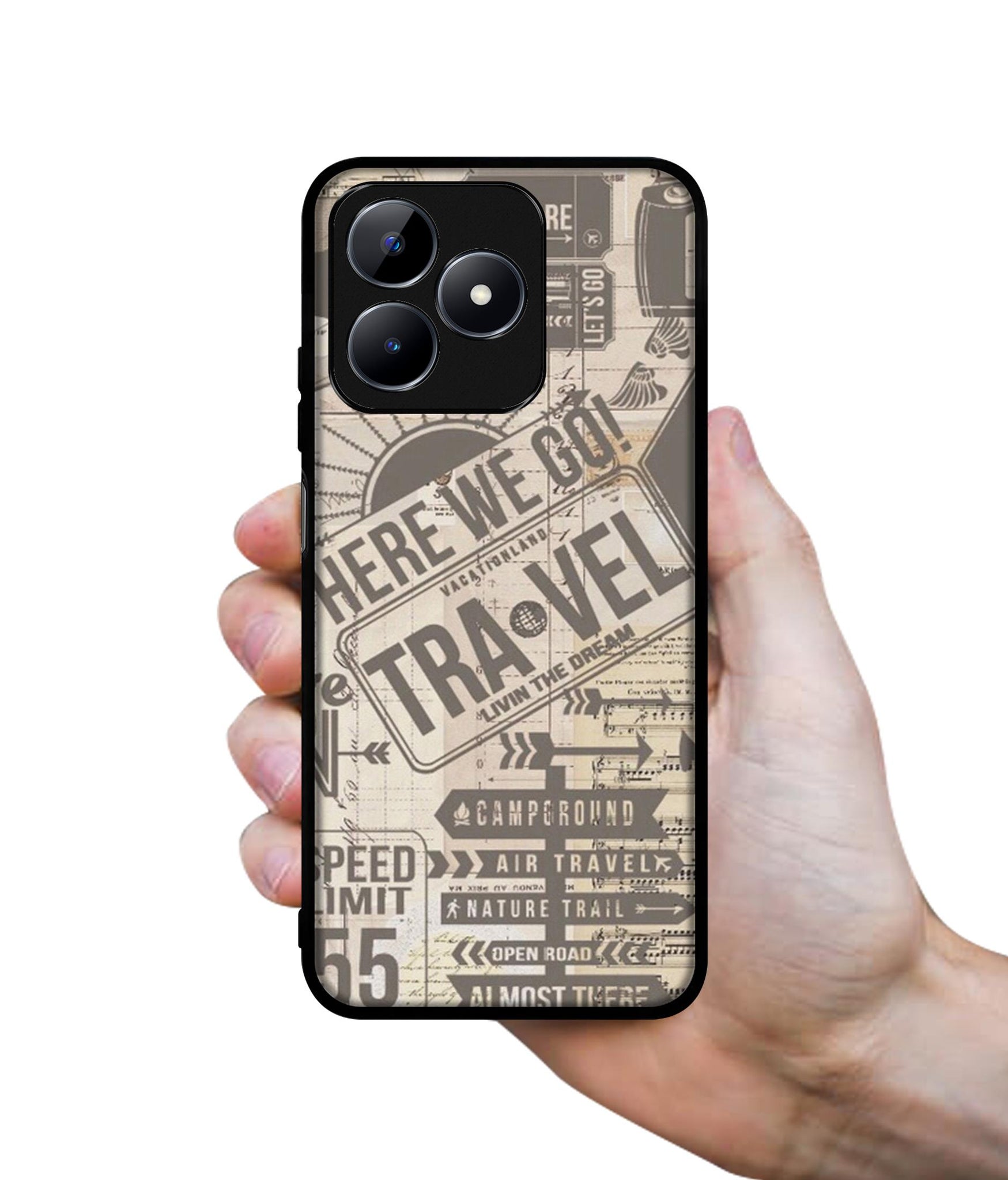 Travel Designer 2D Printed Back Case Cover for Realme C53 4G / C51 4G / Narzo N53 4G