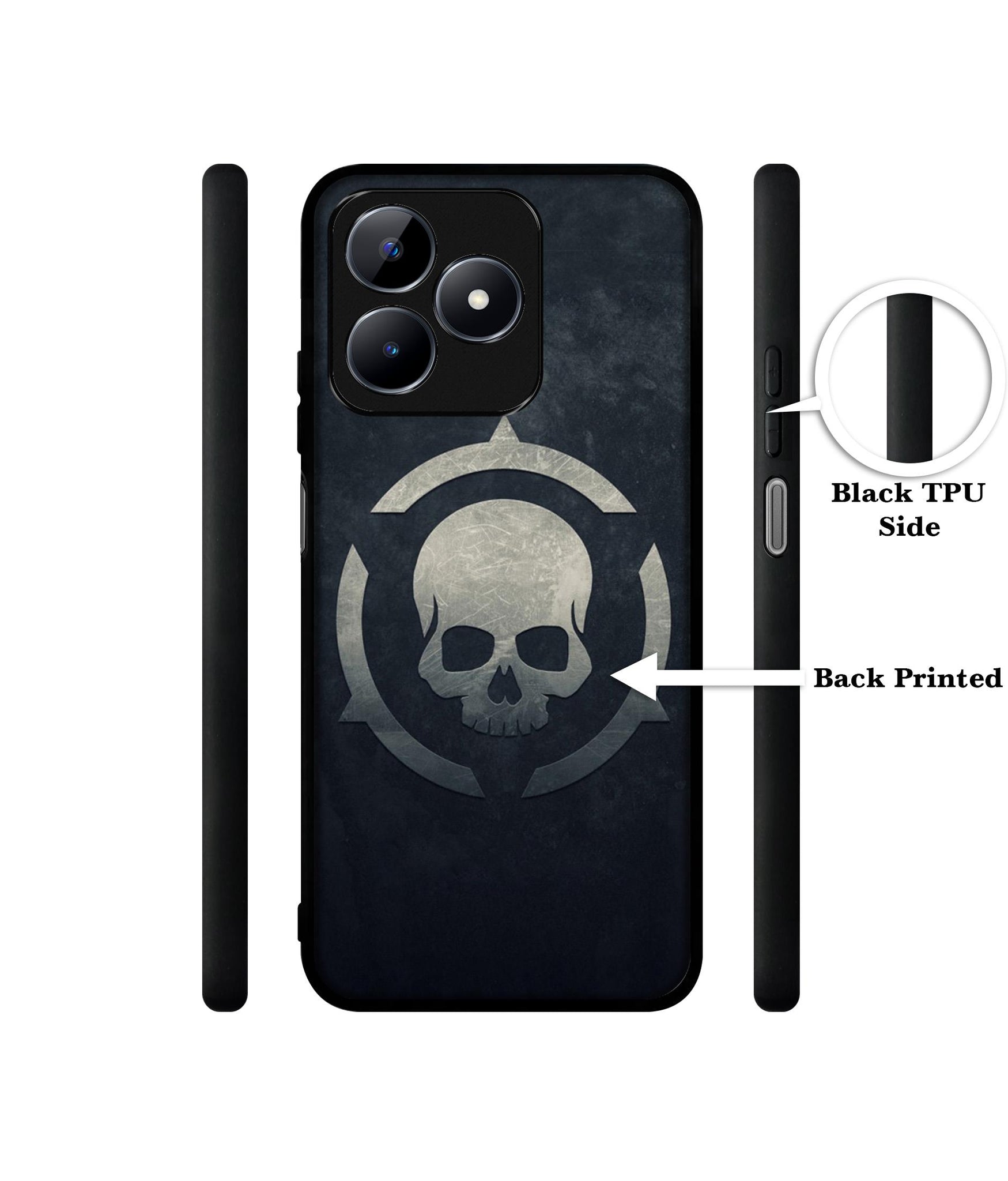 Skull Pattern Print Designer 2D Printed Back Case Cover for Realme C53 4G / C51 4G / Narzo N53 4G
