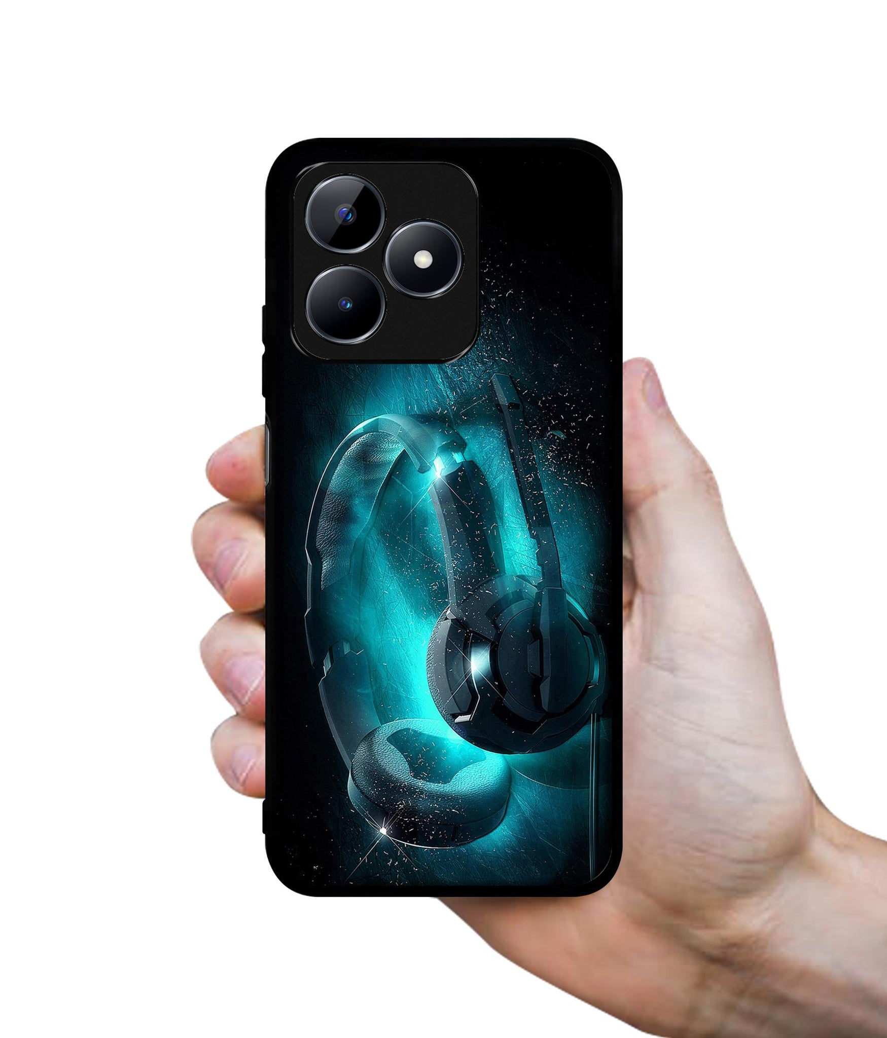 Cool Headphone Designer 2D Printed Back Case Cover for Realme C53 4G / C51 4G / Narzo N53 4G