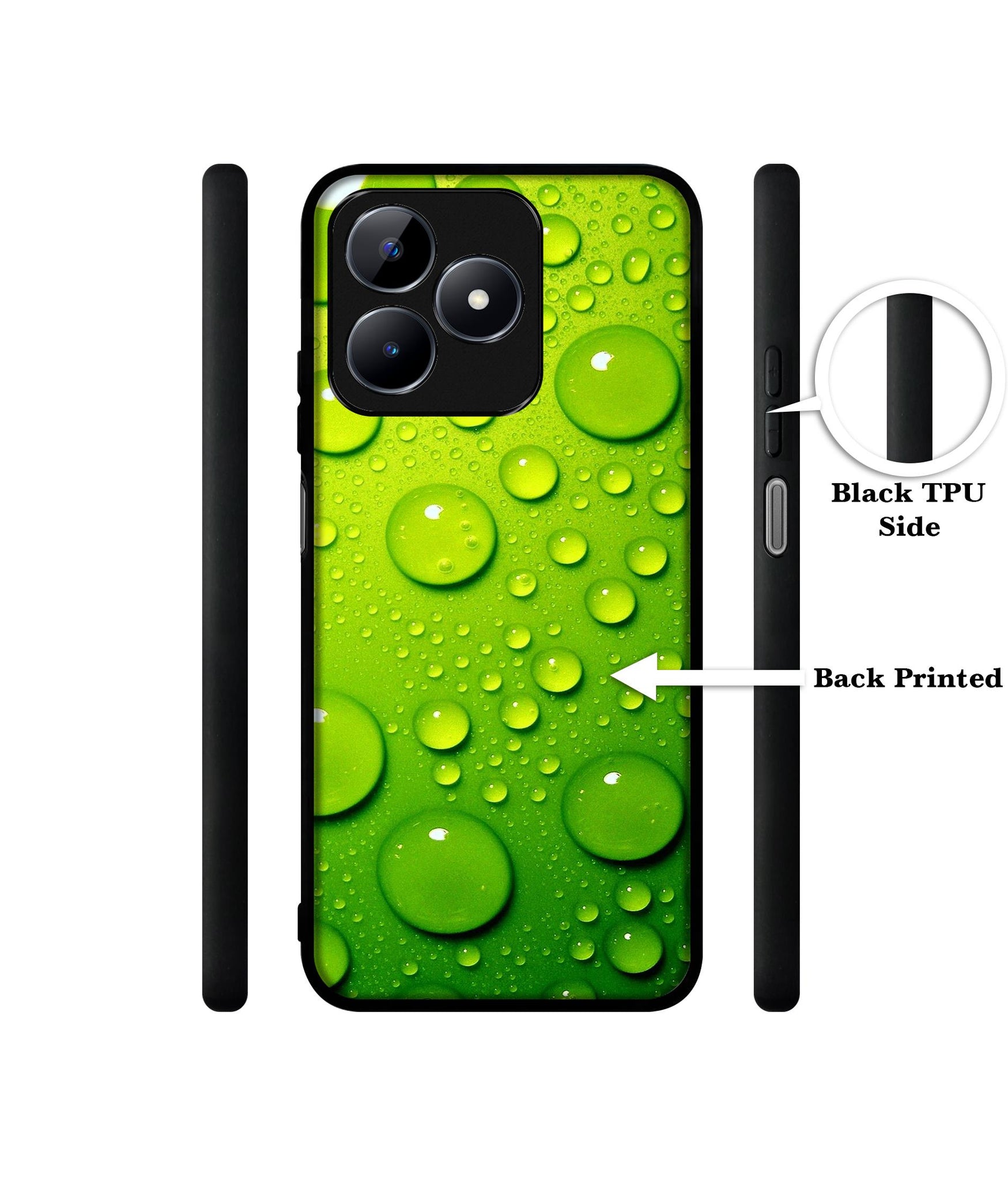 Green Bubbles Designer 2D Printed Back Case Cover for Realme C53 4G / C51 4G / Narzo N53 4G