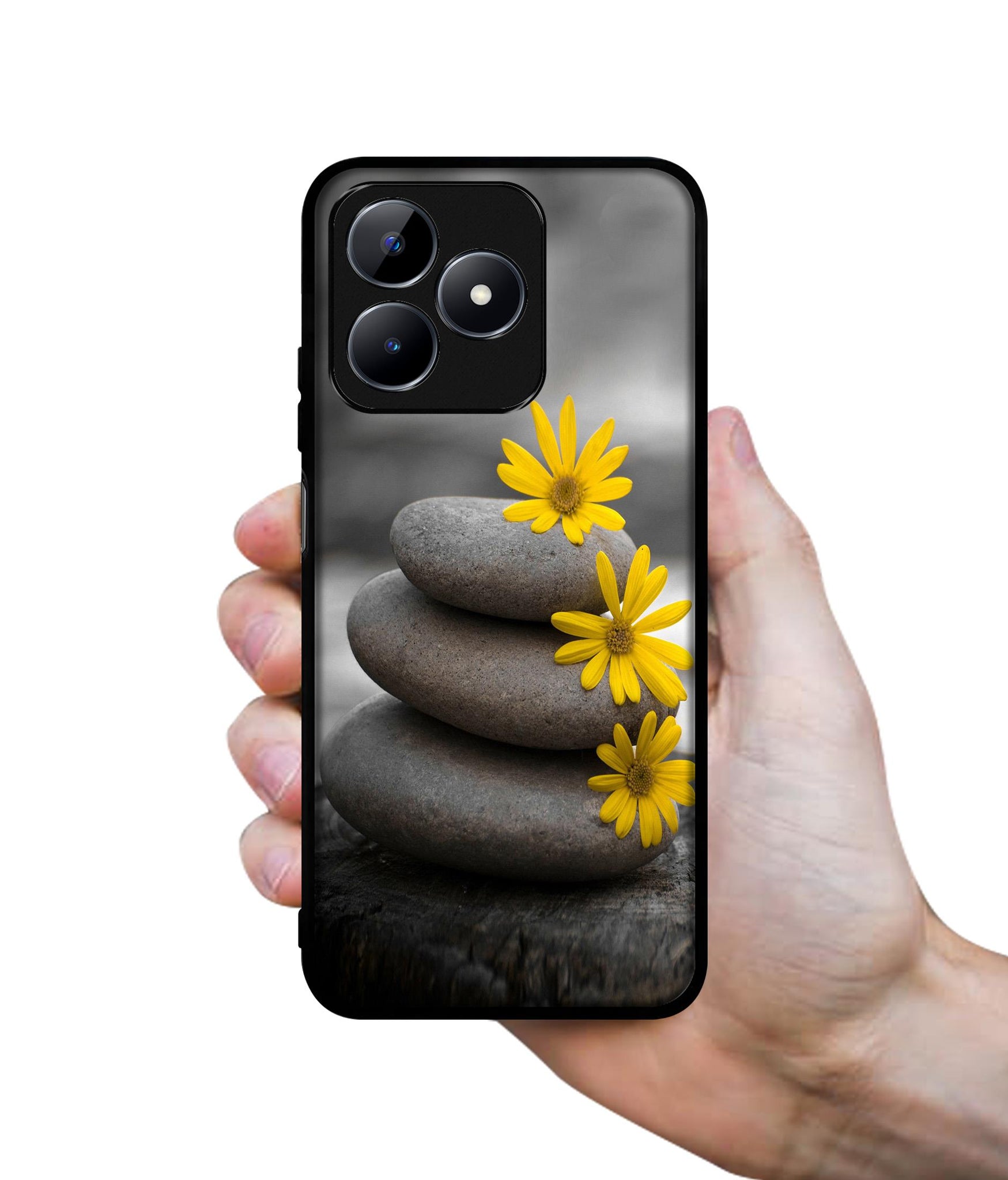 Stones And Flower Designer 2D Printed Back Case Cover for Realme C53 4G / C51 4G / Narzo N53 4G