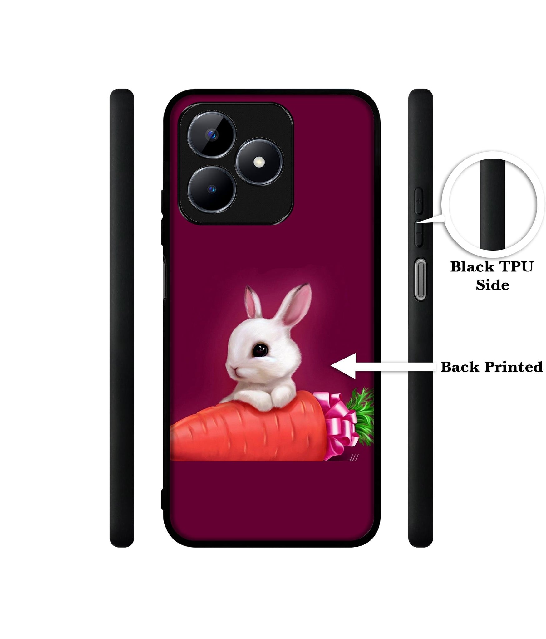 Bunny With Carrot Designer 2D Printed Back Case Cover for Realme C53 4G / C51 4G / Narzo N53 4G