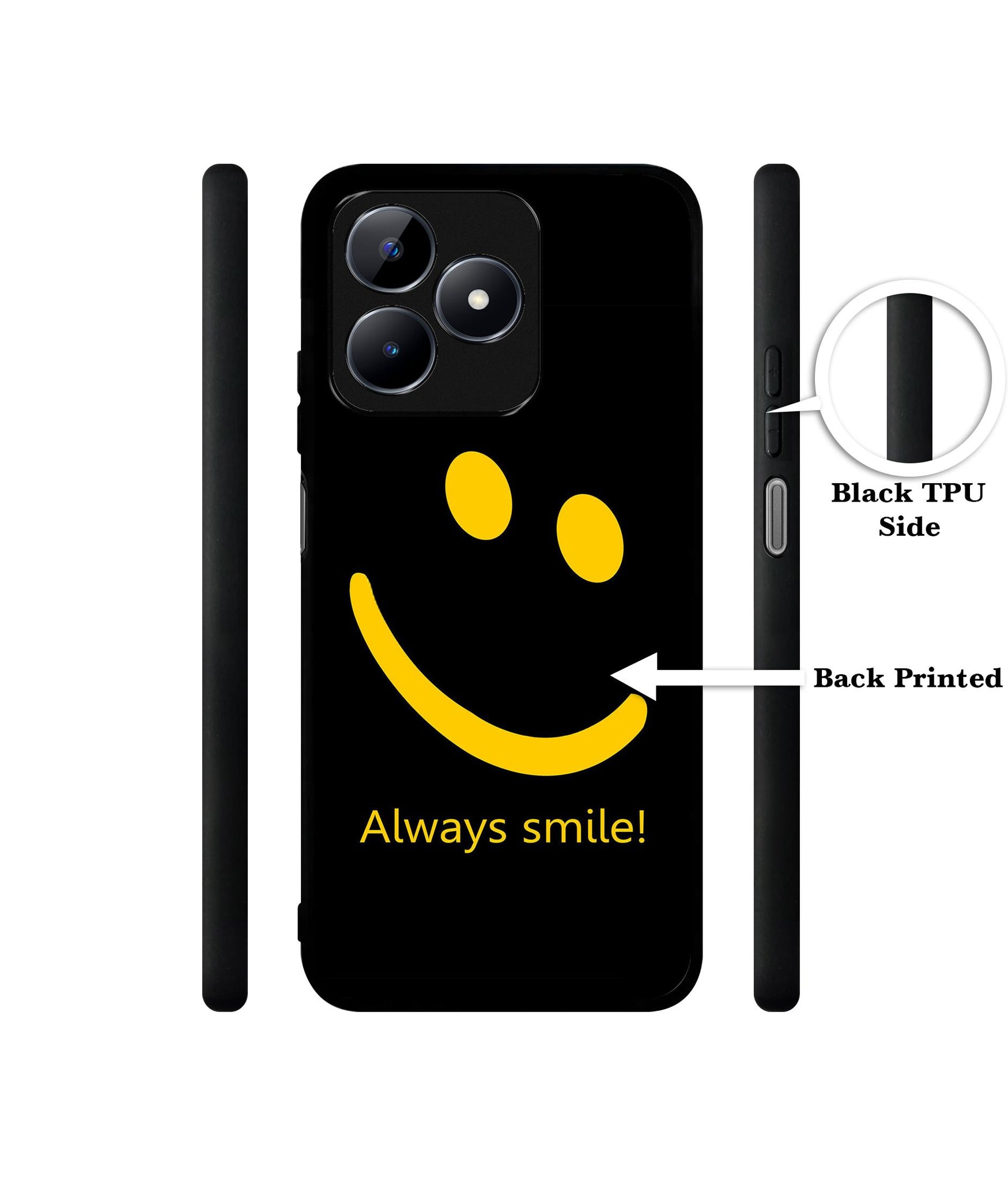 Always Smile Quote Designer 2D Printed Back Case Cover for Realme C53 4G / C51 4G / Narzo N53 4G