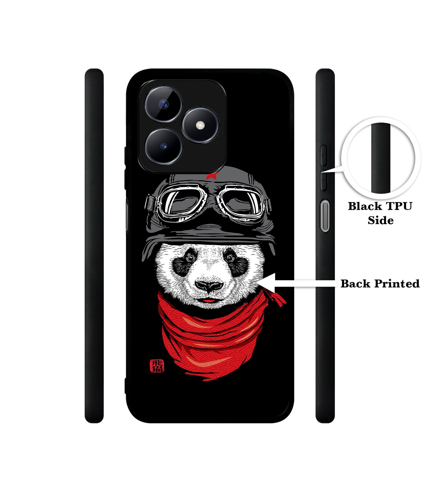Biker Panda Designer 2D Printed Back Case Cover for Realme C53 4G / C51 4G / Narzo N53 4G