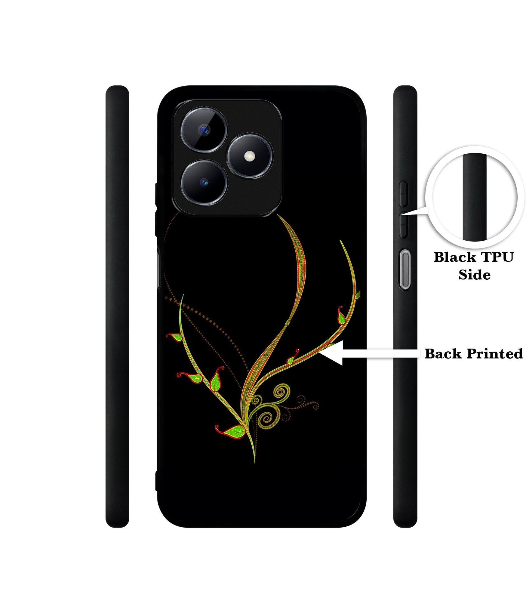 Yellow Pattern Designer 2D Printed Back Case Cover for Realme C53 4G / C51 4G / Narzo N53 4G