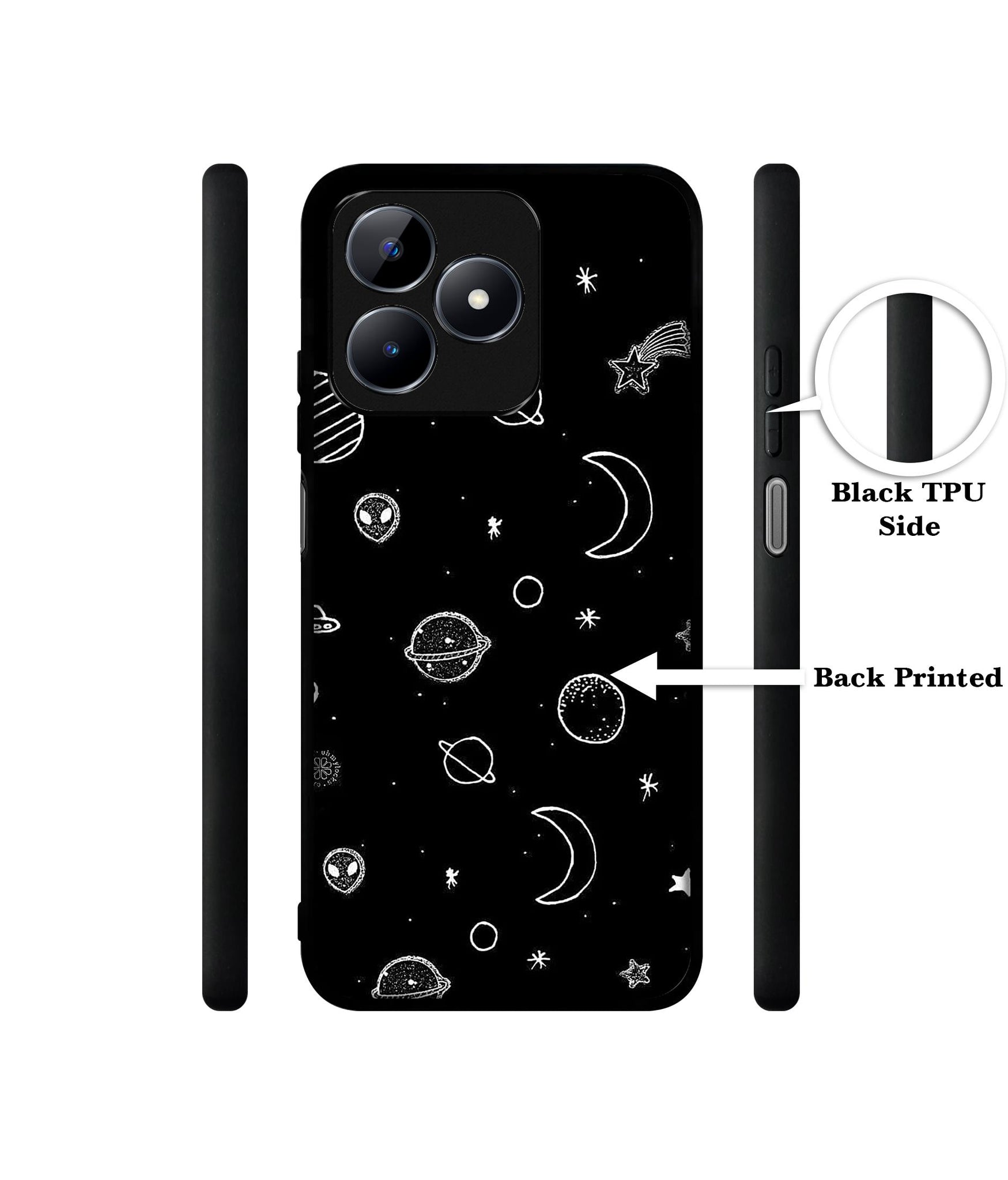 Space Stars Universe Designer 2D Printed Back Case Cover for Realme C53 4G / C51 4G / Narzo N53 4G