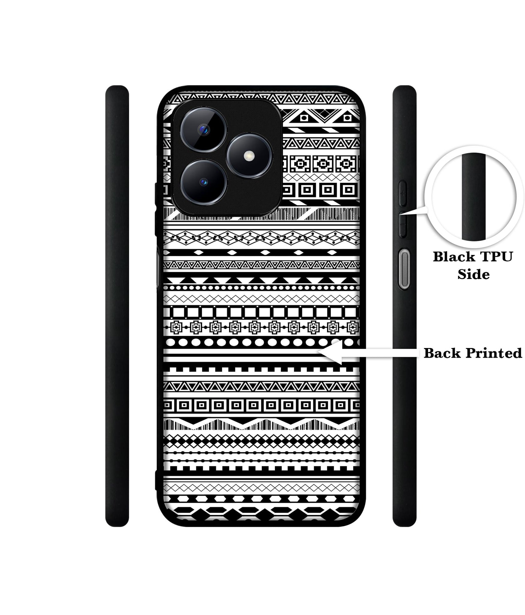 Black & White Patterns Designer 2D Printed Back Case Cover for Realme C53 4G / C51 4G / Narzo N53 4G