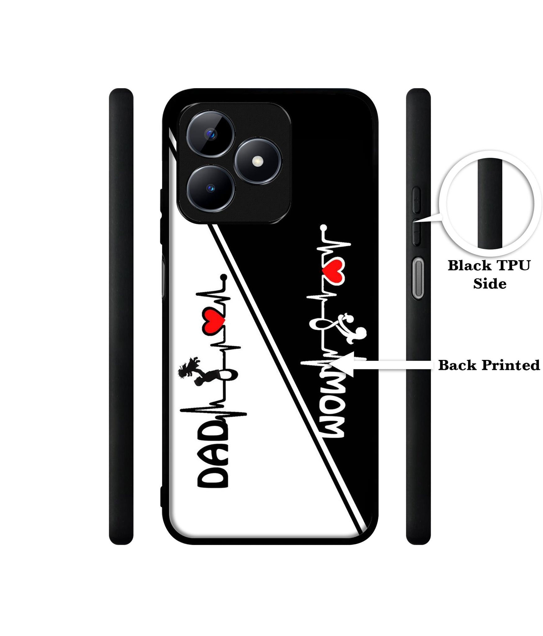 Mom and Dad Lover Designer 2D Printed Back Case Cover for Realme C53 4G / C51 4G / Narzo N53 4G