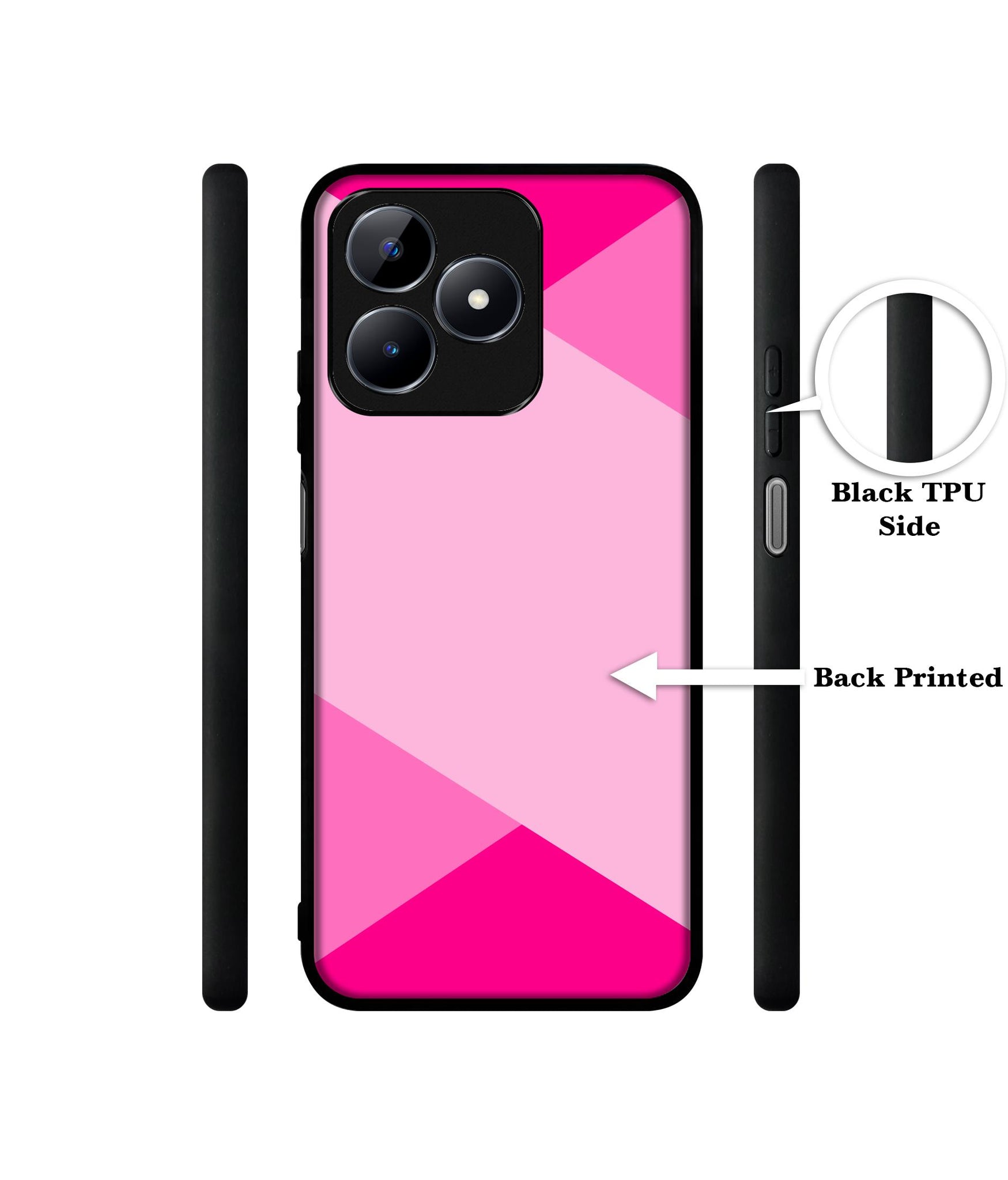 Pink Cross Vector Designer 2D Printed Back Case Cover for Realme C53 4G / C51 4G / Narzo N53 4G