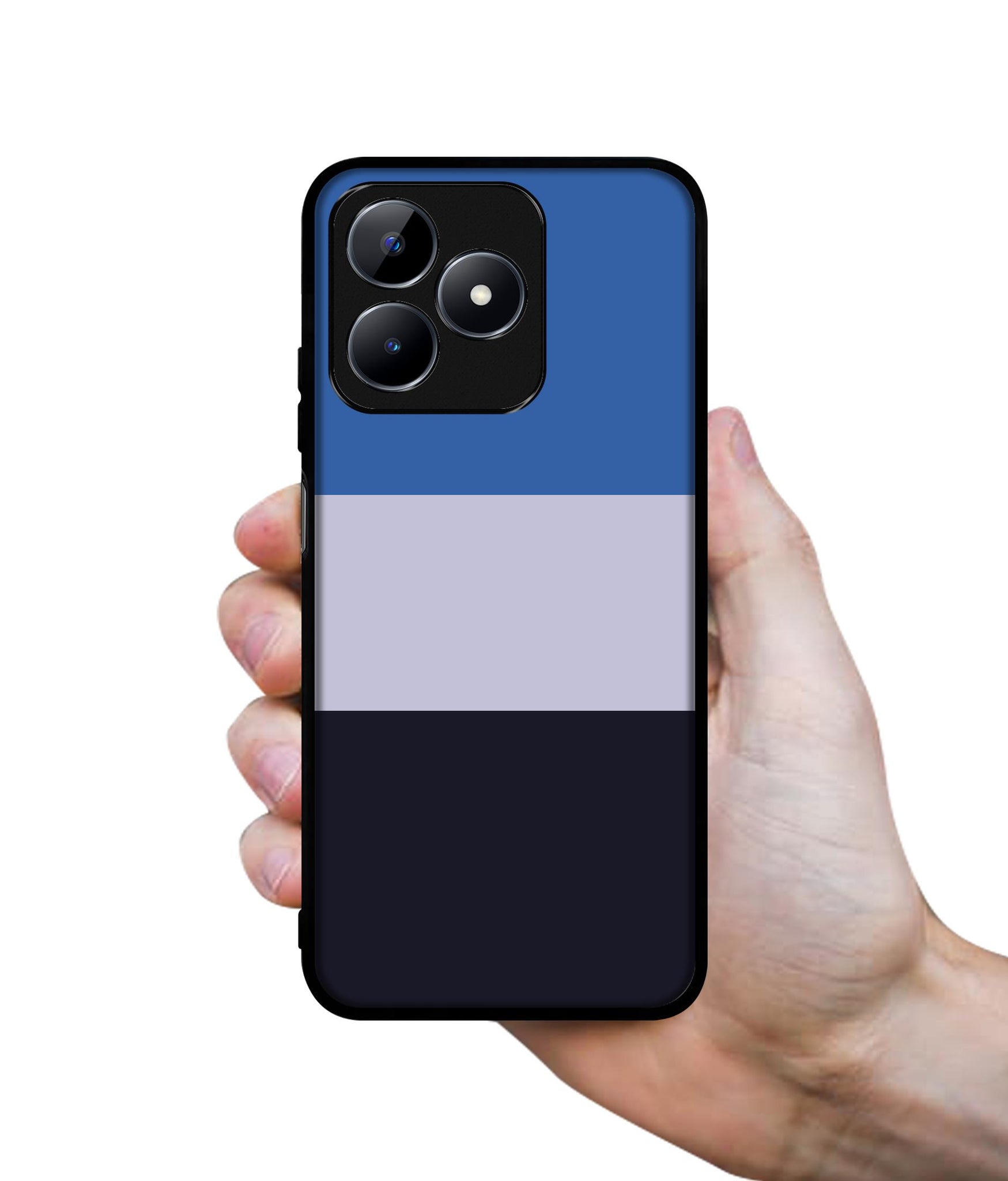 Three Color Stripes Designer 2D Printed Back Case Cover for Realme C53 4G / C51 4G / Narzo N53 4G