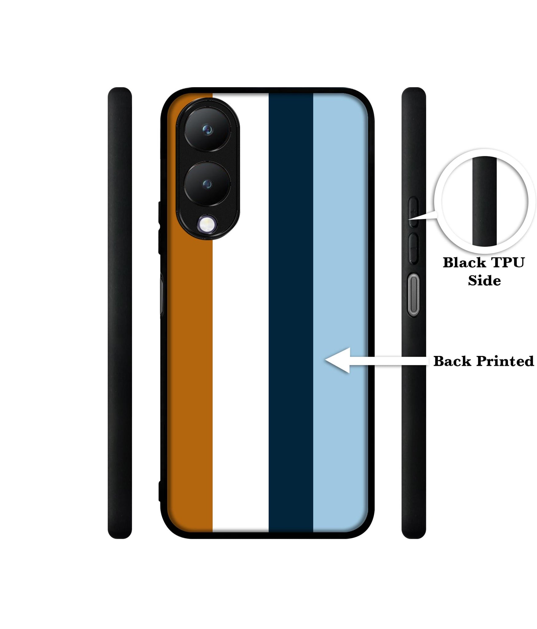 Color Stripes Designer 2D Printed Back Case Cover for Vivo Y17s 4G / Y28 5G