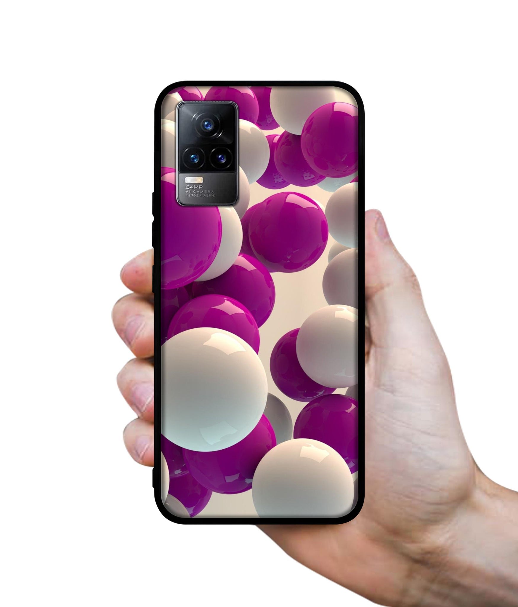 3D Balloons Designer 2D Printed Back Case Cover for Vivo Y73 4G / V21e 4G