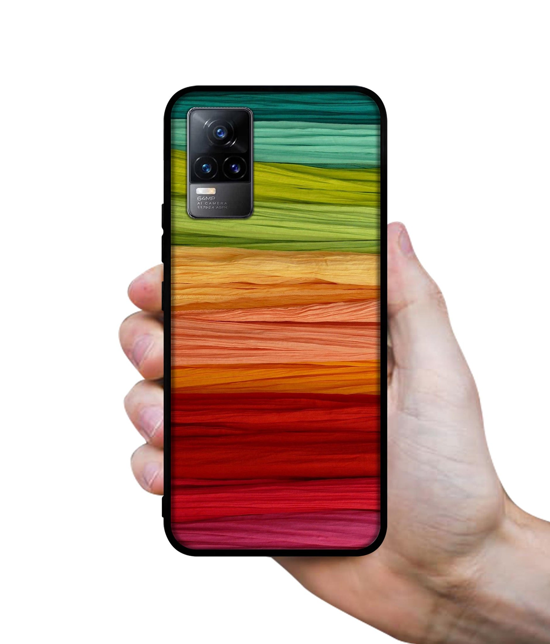 Colorful Thread Designer 2D Printed Back Case Cover for Vivo Y73 4G / V21e 4G