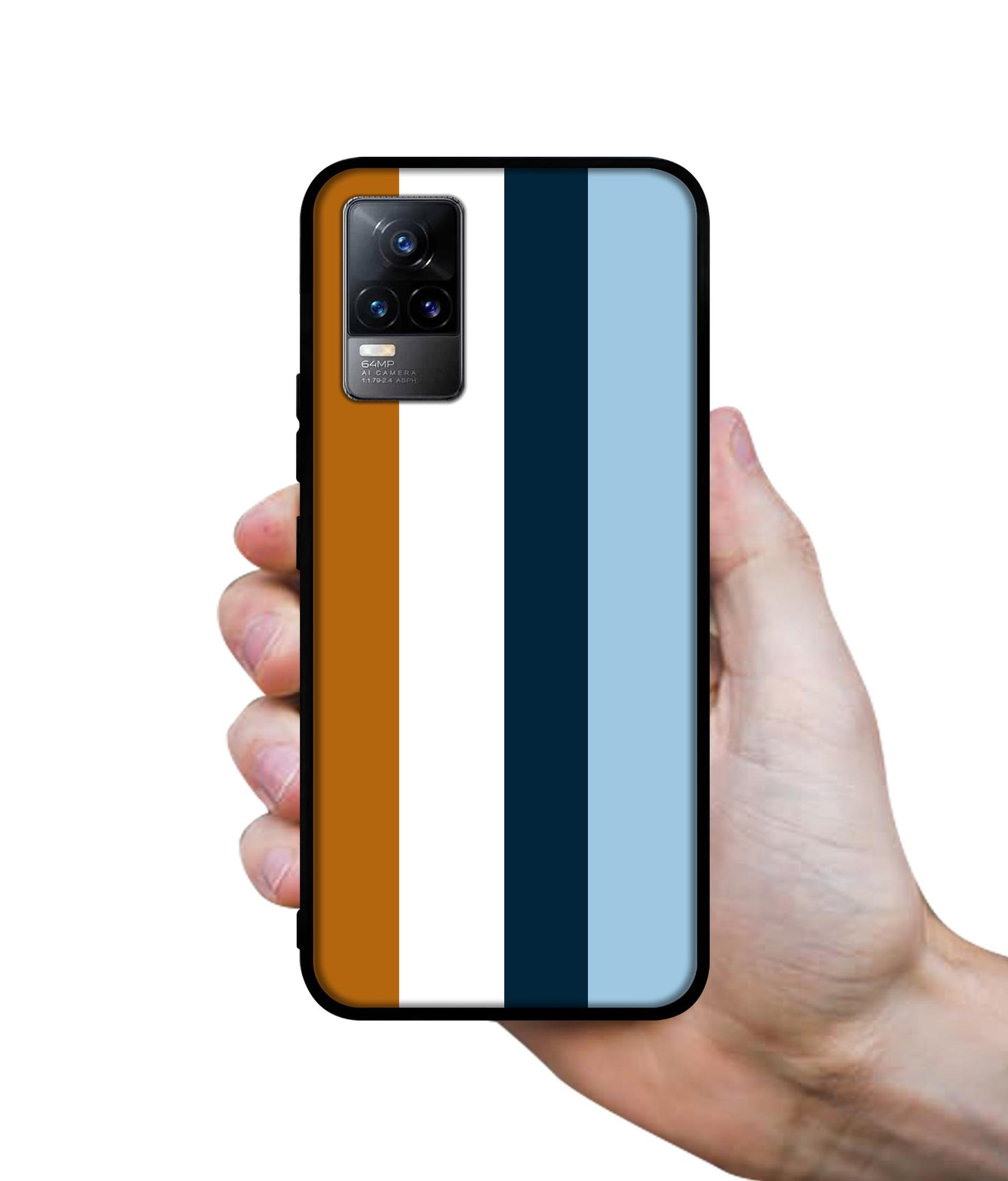 Color Stripes Designer 2D Printed Back Case Cover for Vivo Y73 4G / V21e 4G