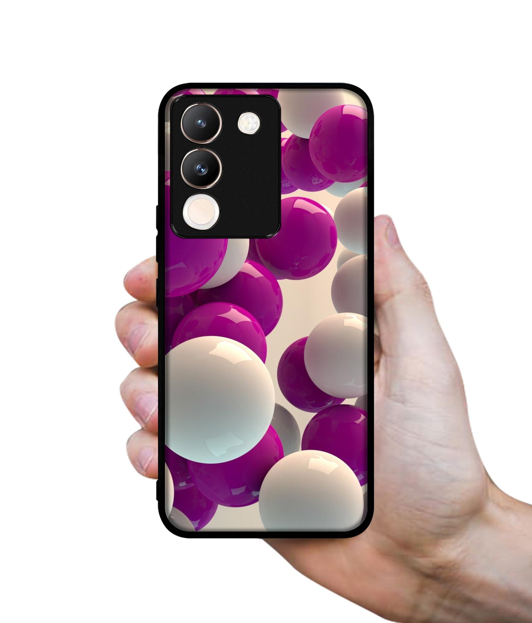 3D Balloons Designer 2D Printed Back Case Cover for Vivo Y200 5G