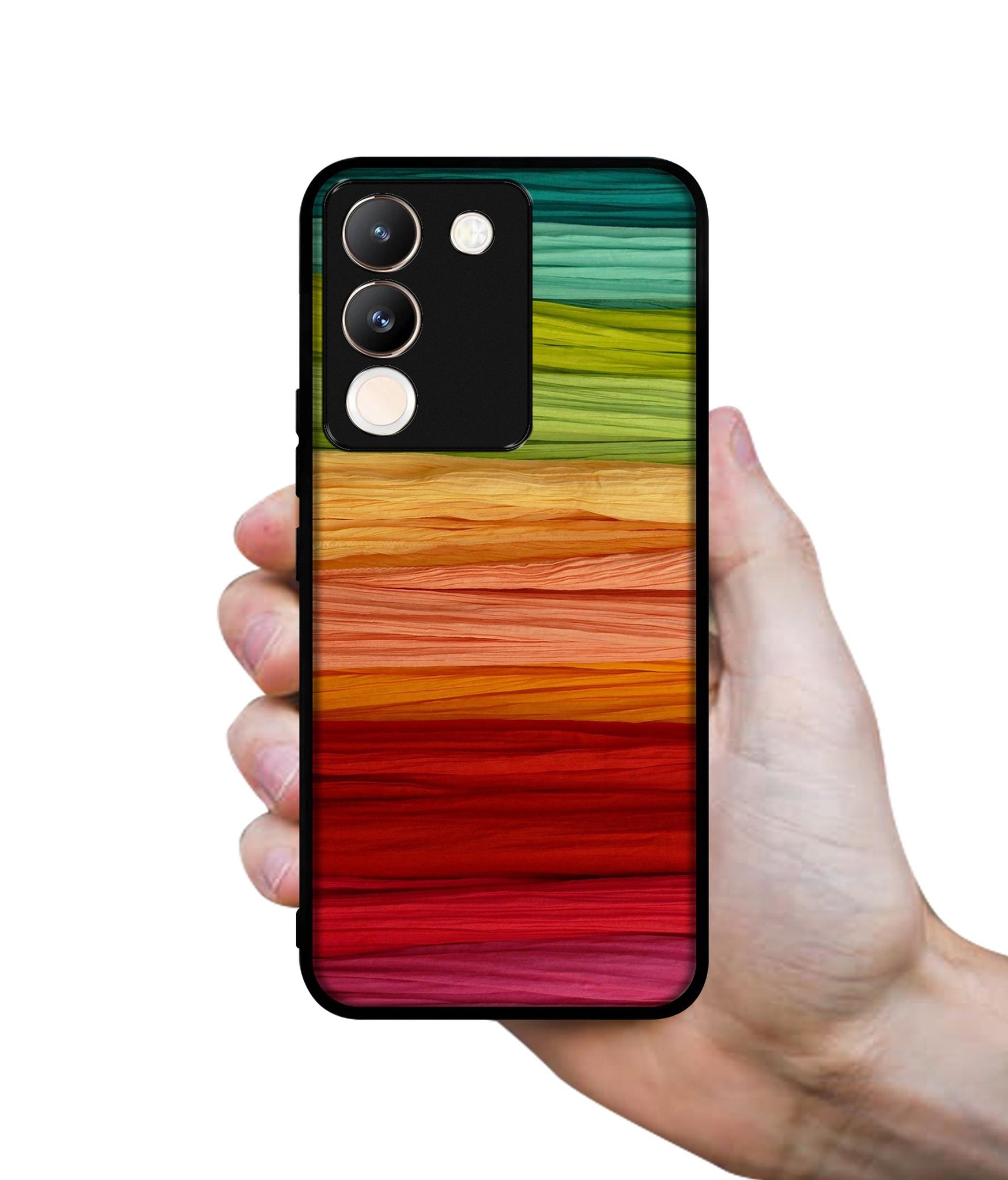 Colorful Thread Designer 2D Printed Back Case Cover for Vivo Y200 5G
