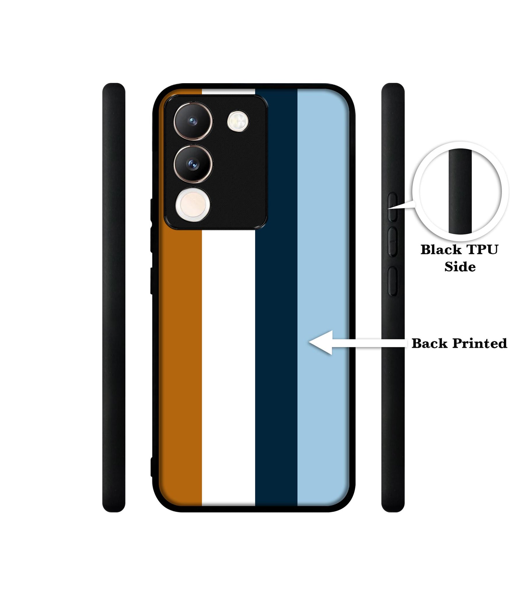 Color Stripes Designer 2D Printed Back Case Cover for Vivo Y200 5G