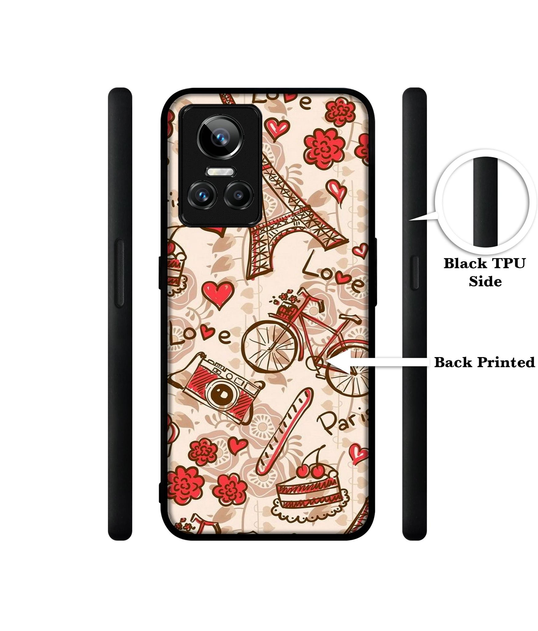 Vintage Paris Designer 2D Printed Back Case Cover for Realme GT Neo 3 5G