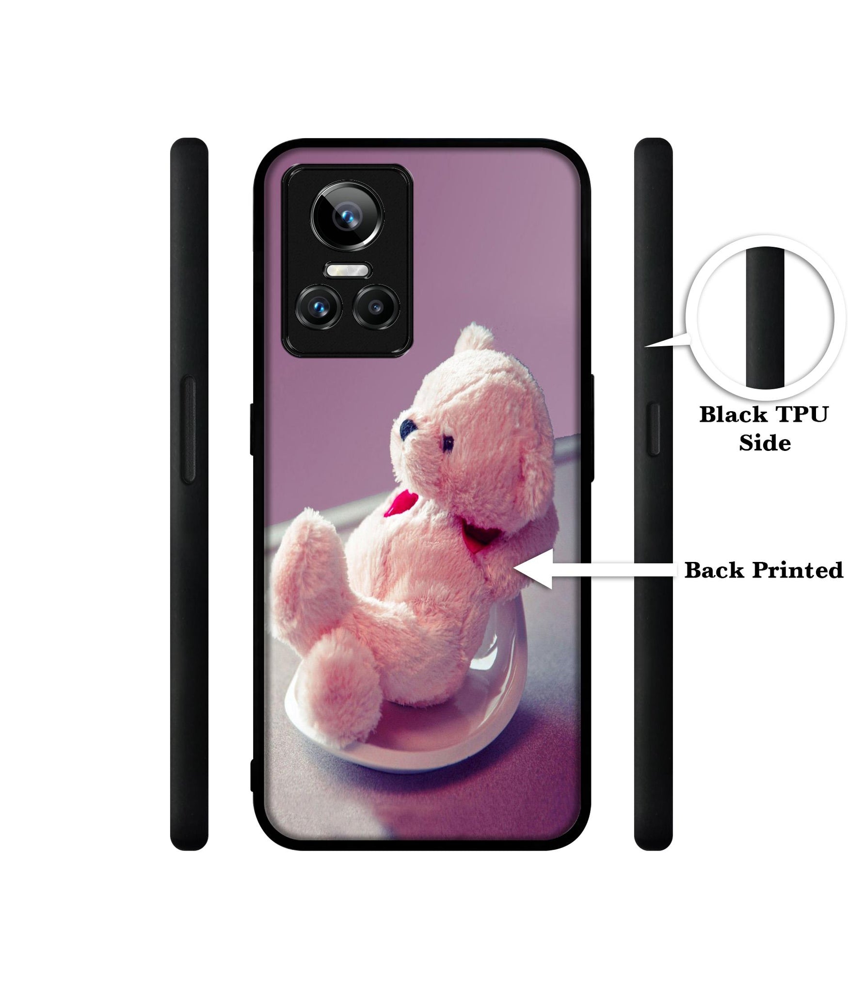Cute Teddy Bear Designer 2D Printed Back Case Cover for Realme GT Neo 3 5G