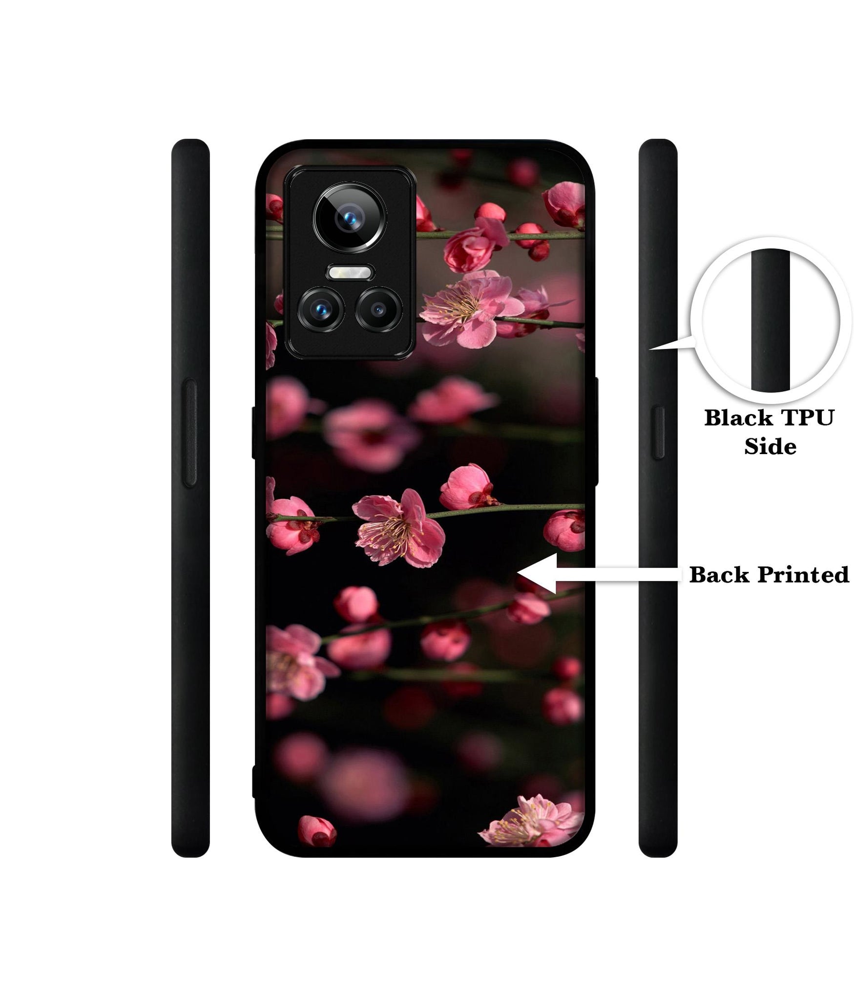 Pink Flowers Designer 2D Printed Back Case Cover for Realme GT Neo 3 5G