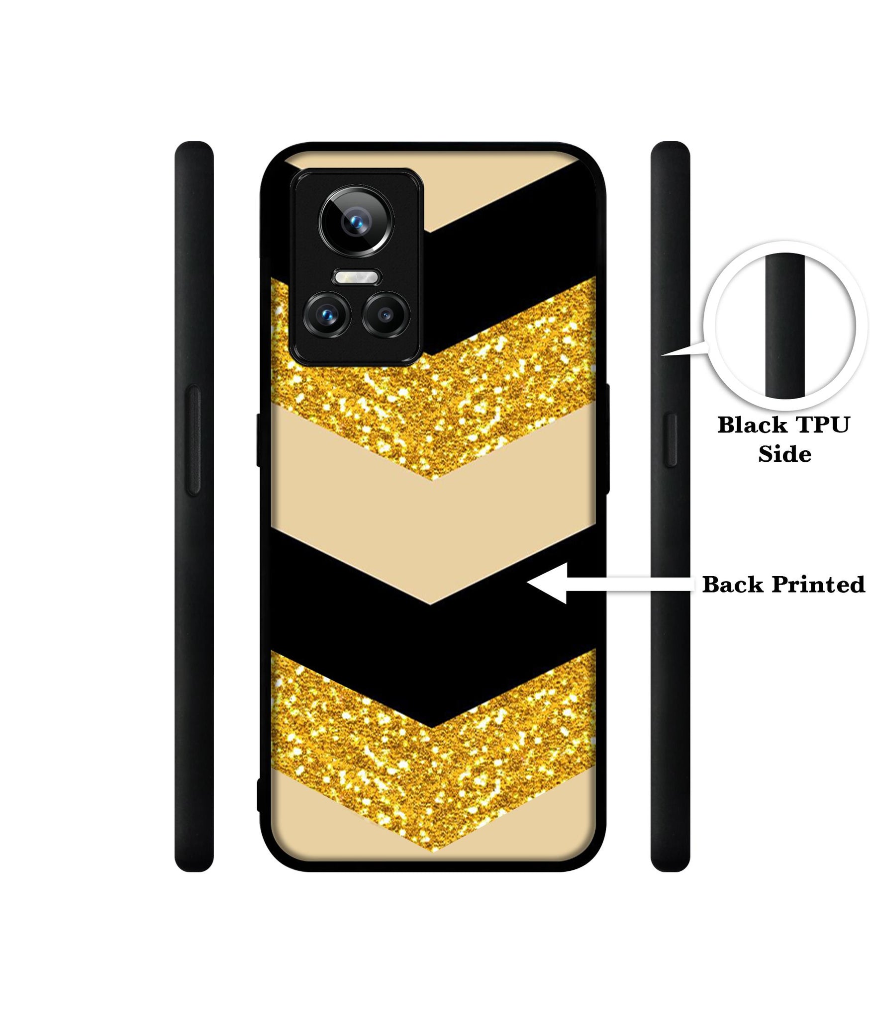 Black & Gold Designer 2D Printed Back Case Cover for Realme GT Neo 3 5G