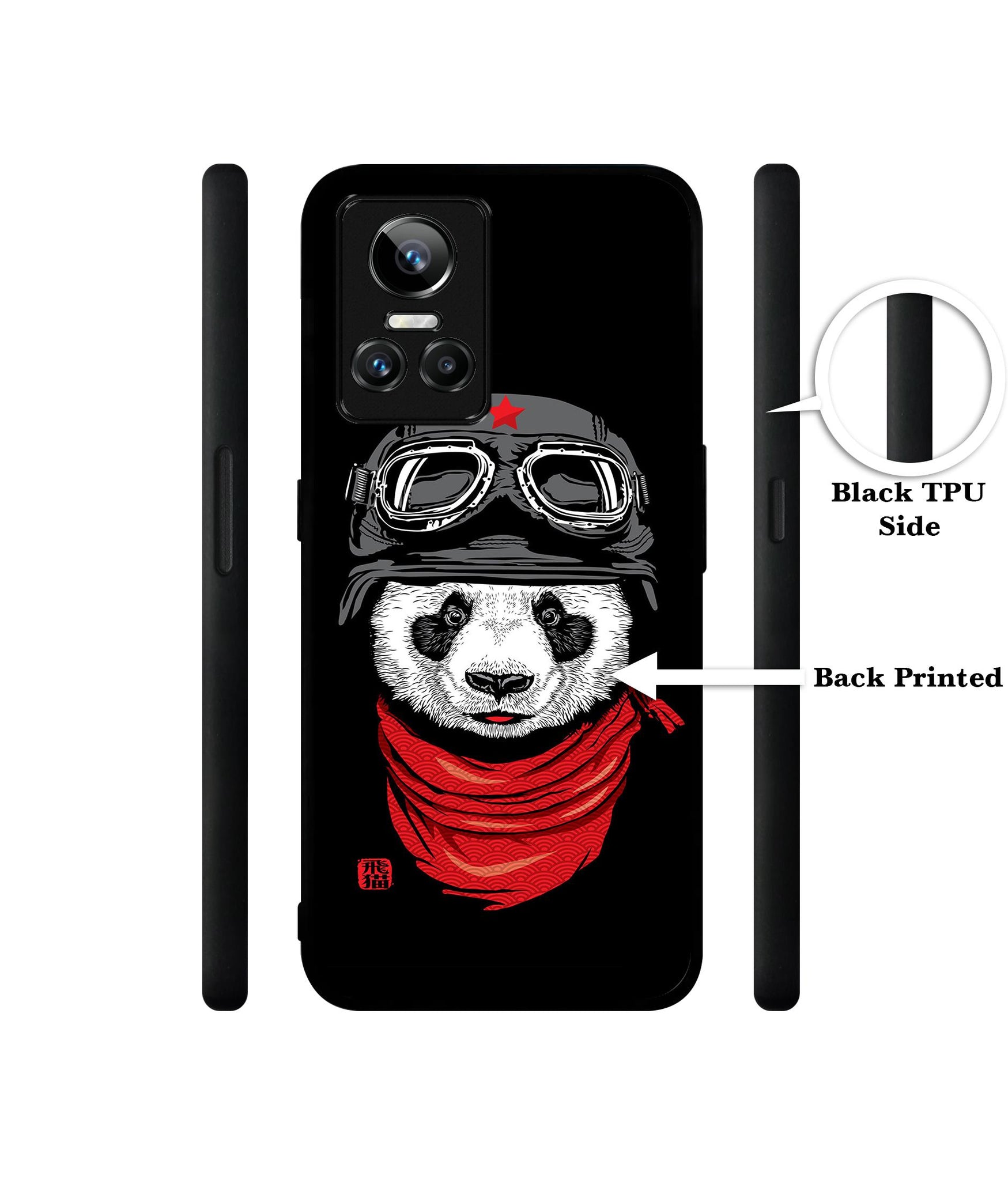 Biker Panda Designer 2D Printed Back Case Cover for Realme GT Neo 3 5G