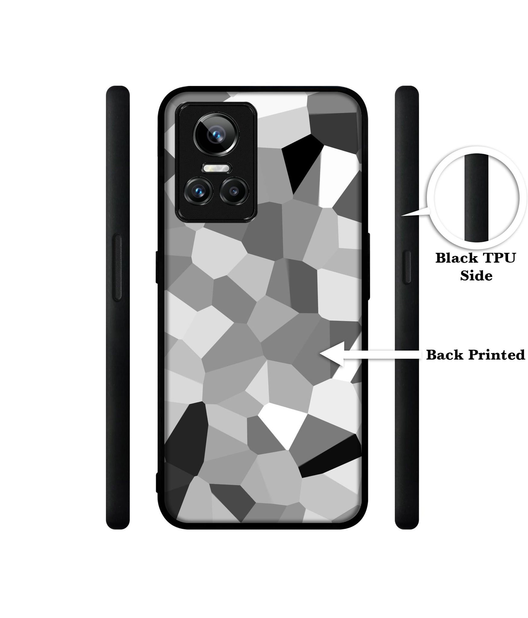 Black & White Mathematical Shape Designer 2D Printed Back Case Cover for Realme GT Neo 3 5G