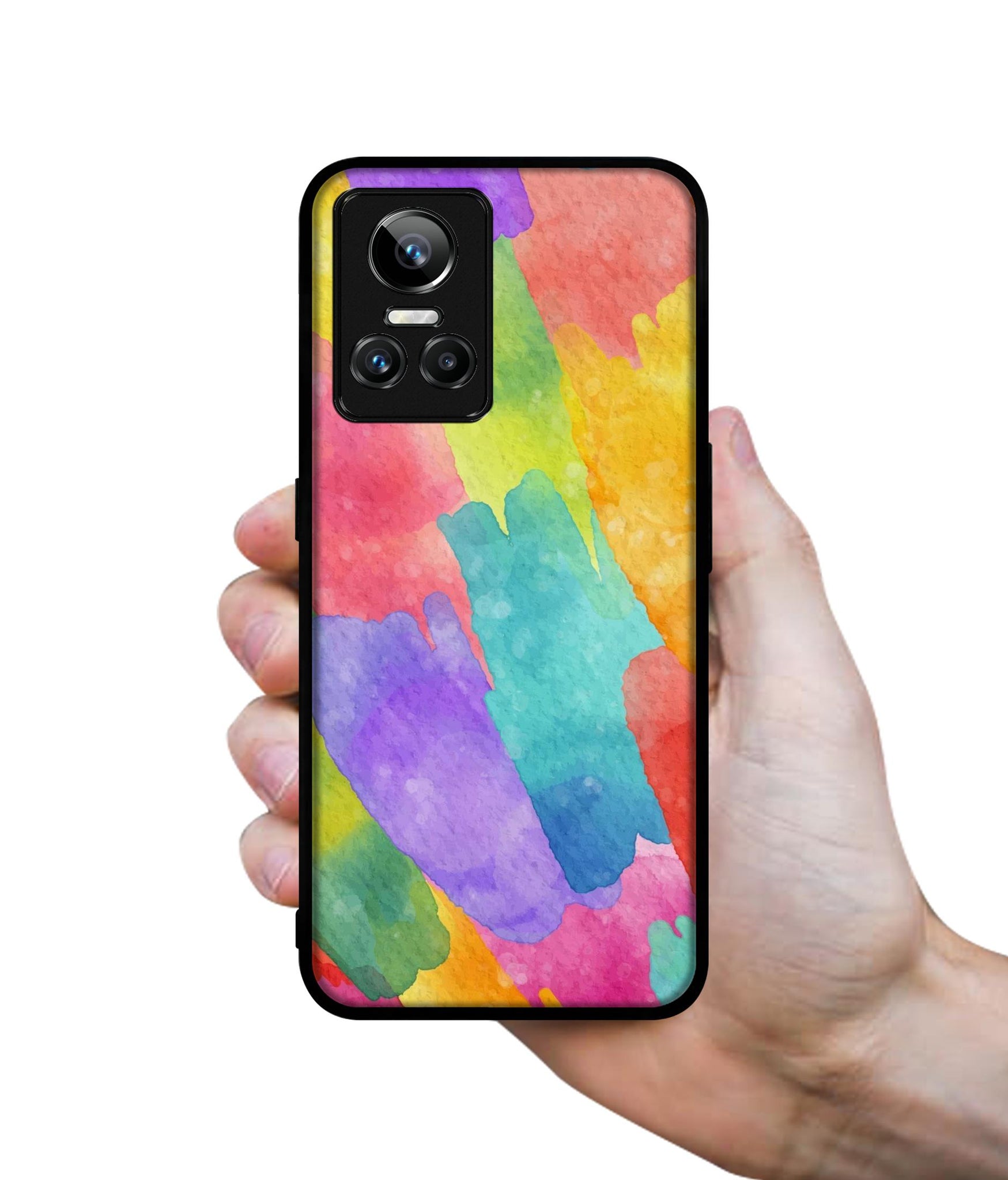 Water Paint Colorful Abstract Designer 2D Printed Back Case Cover for Realme GT Neo 3 5G