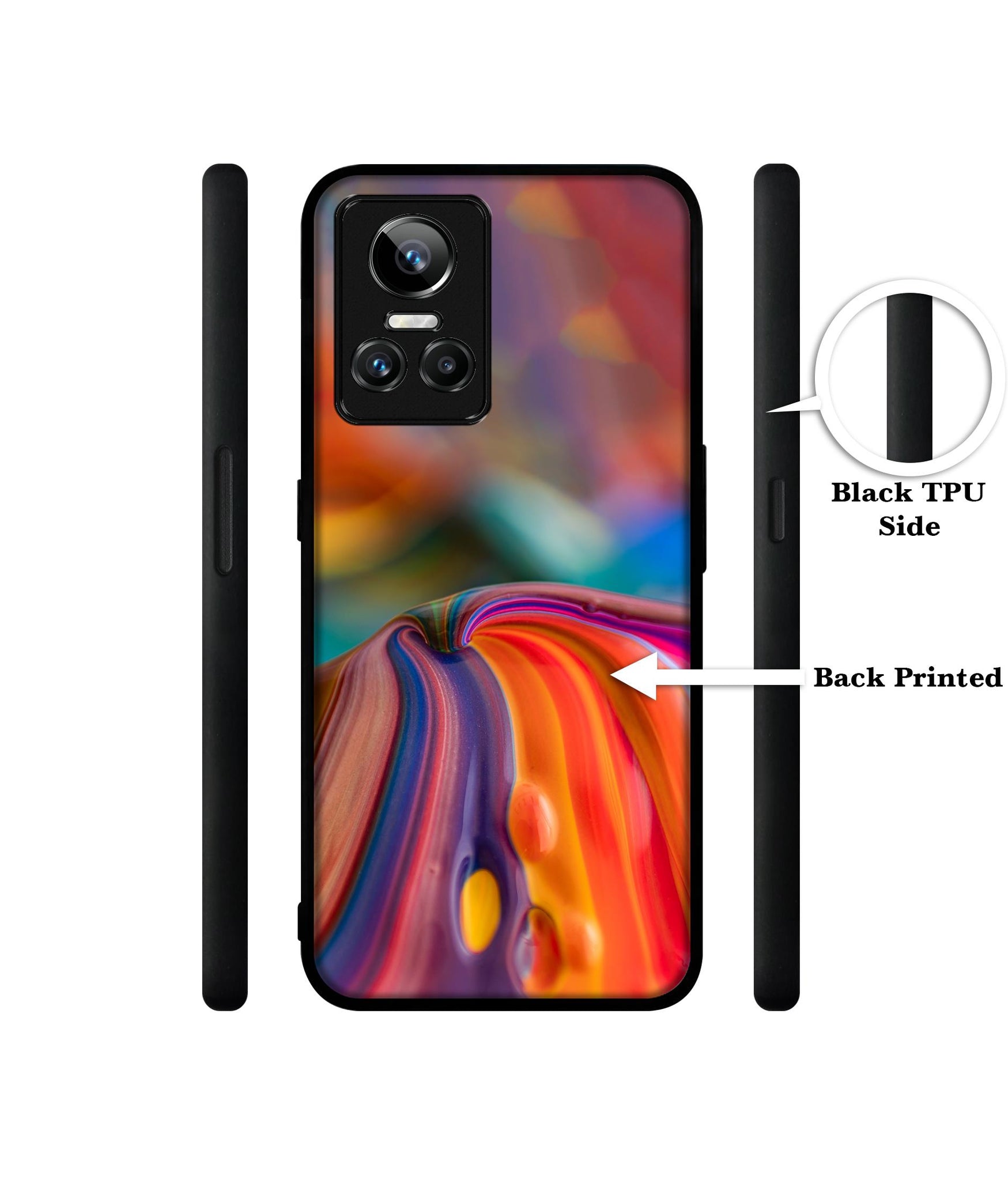 Rainbow Colors Designer 2D Printed Back Case Cover for Realme GT Neo 3 5G