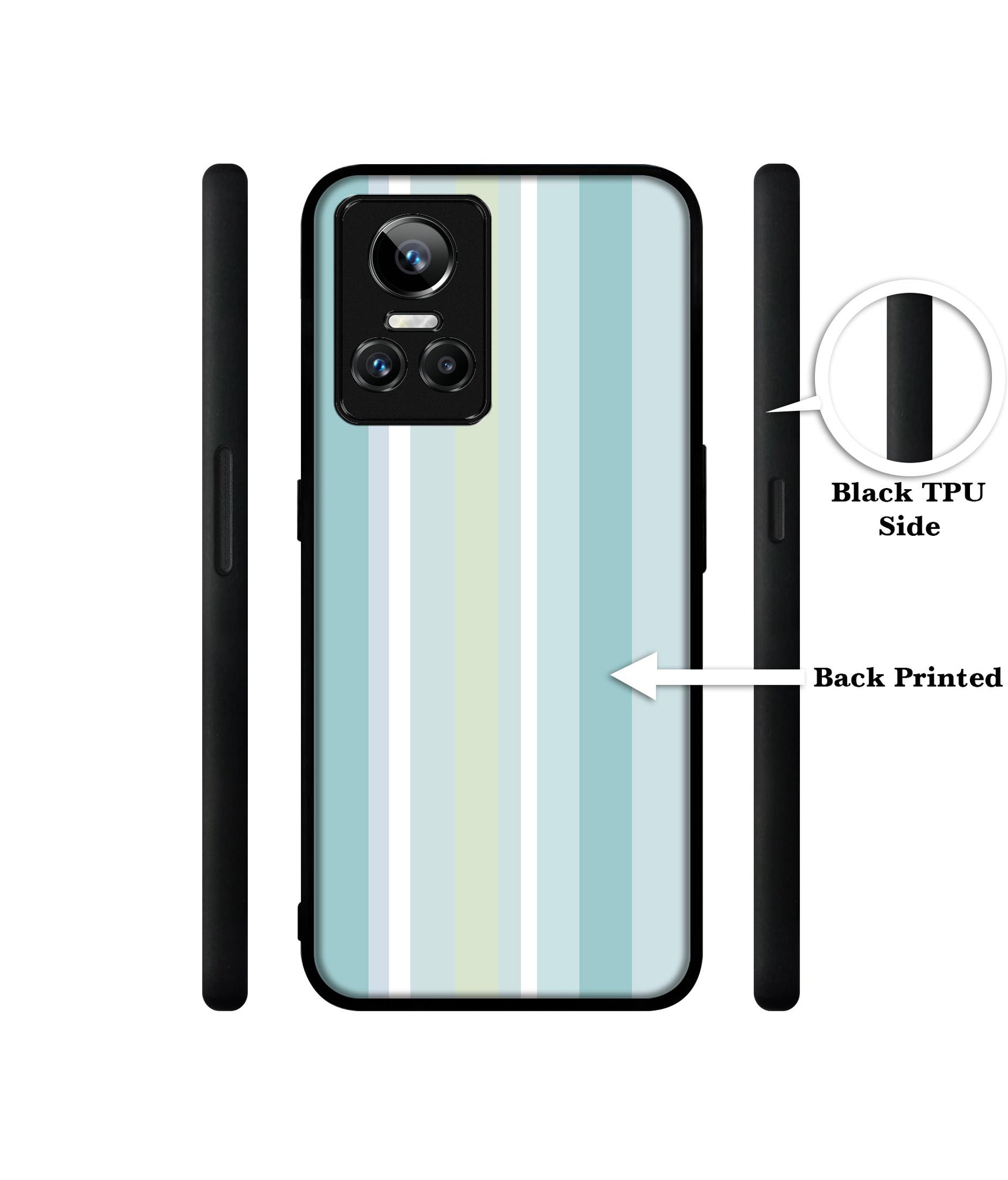 Light Green Stripes Designer 2D Printed Back Case Cover for Realme GT Neo 3 5G