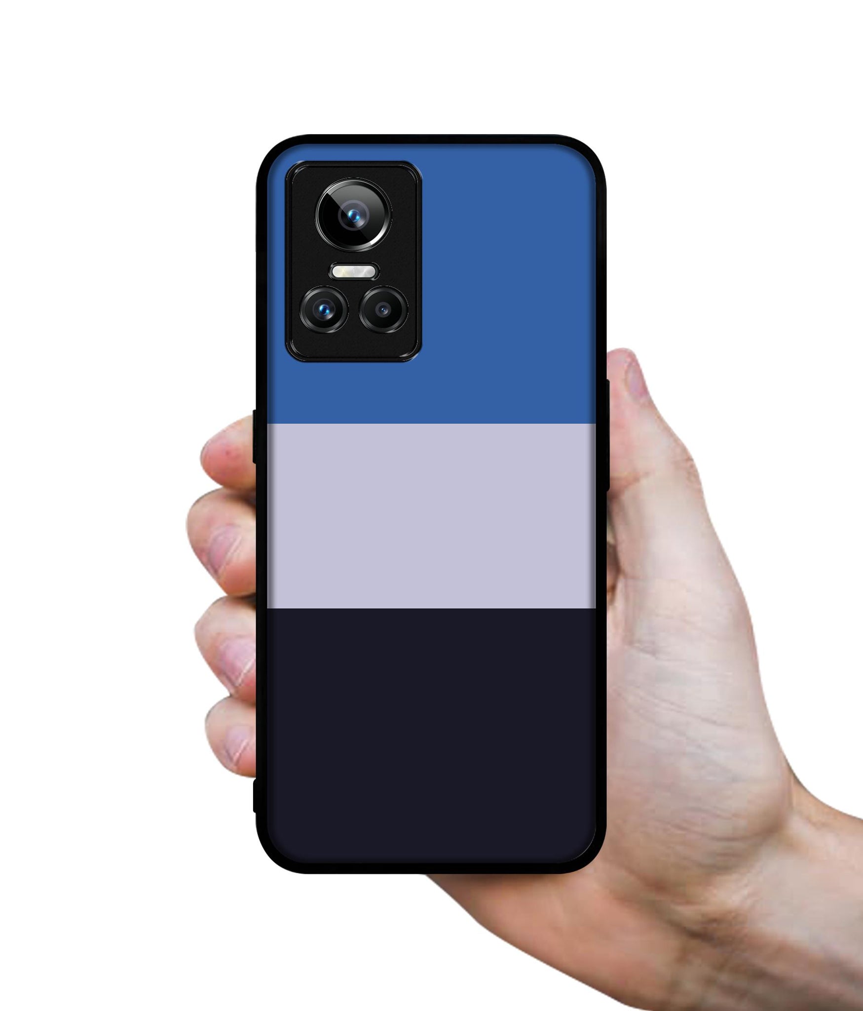 Three Color Stripes Designer 2D Printed Back Case Cover for Realme GT Neo 3 5G