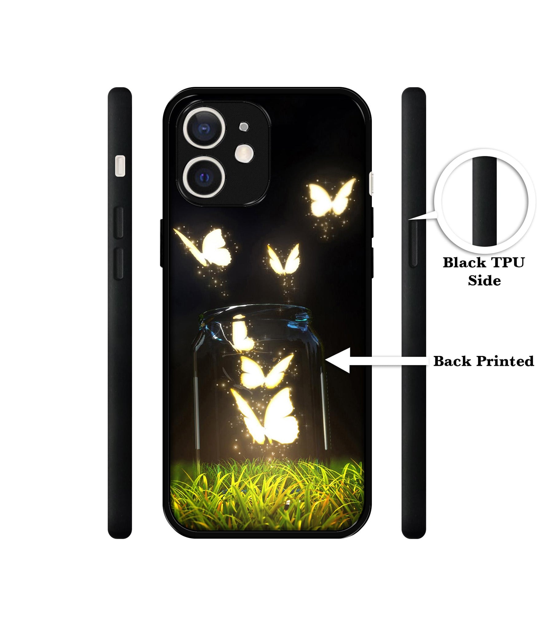 Butterfly Design Designer 2D Printed Back Case Cover for Apple iPhone 12 Mini