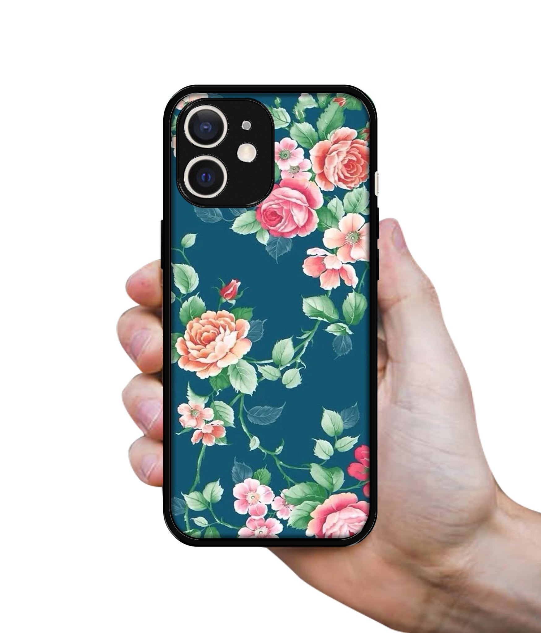 Vintage Floral Design Designer 2D Printed Back Case Cover for Apple iPhone 12 Mini