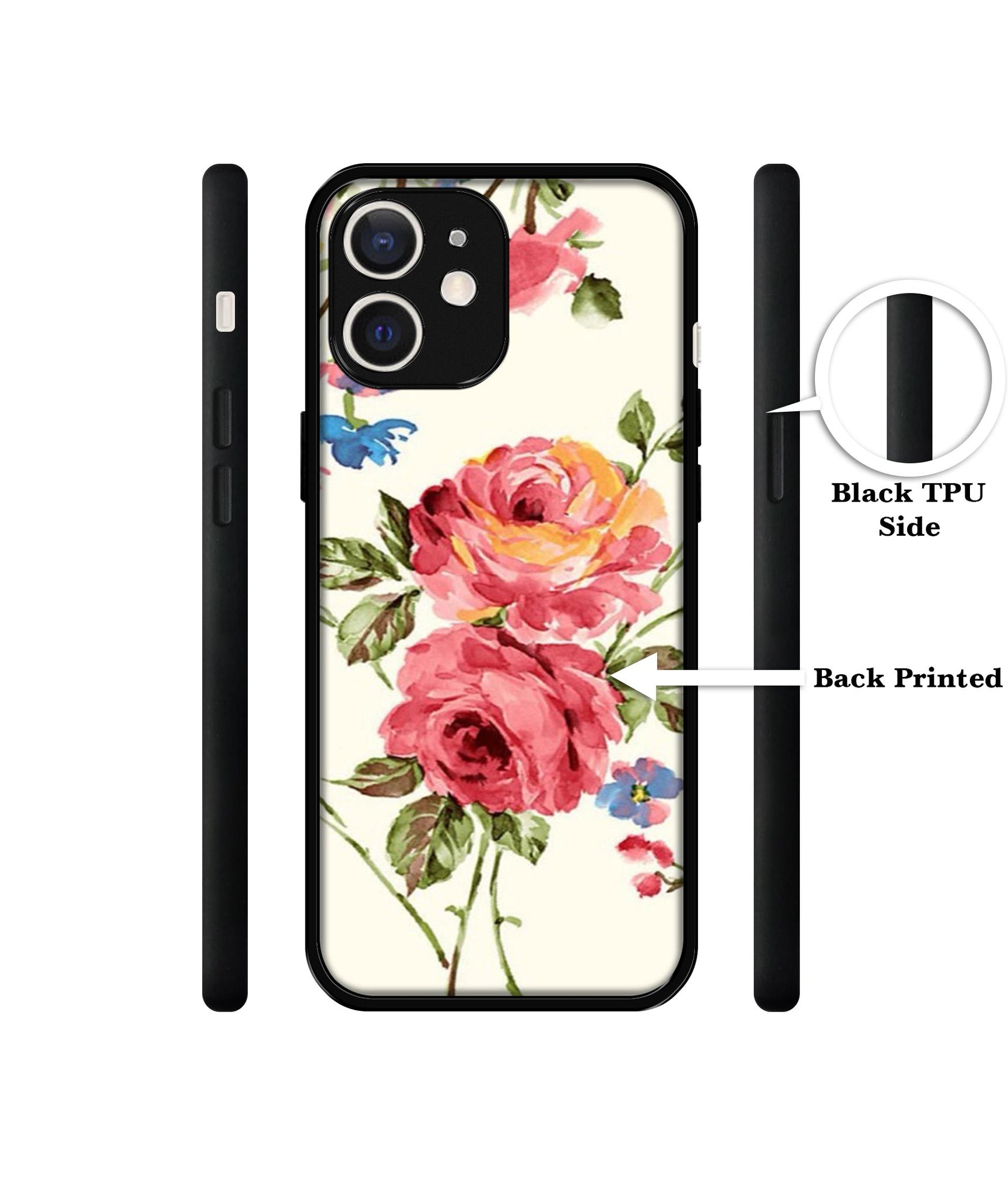 Vintage Painting Flower Design Designer 2D Printed Back Case Cover for Apple iPhone 12 Mini